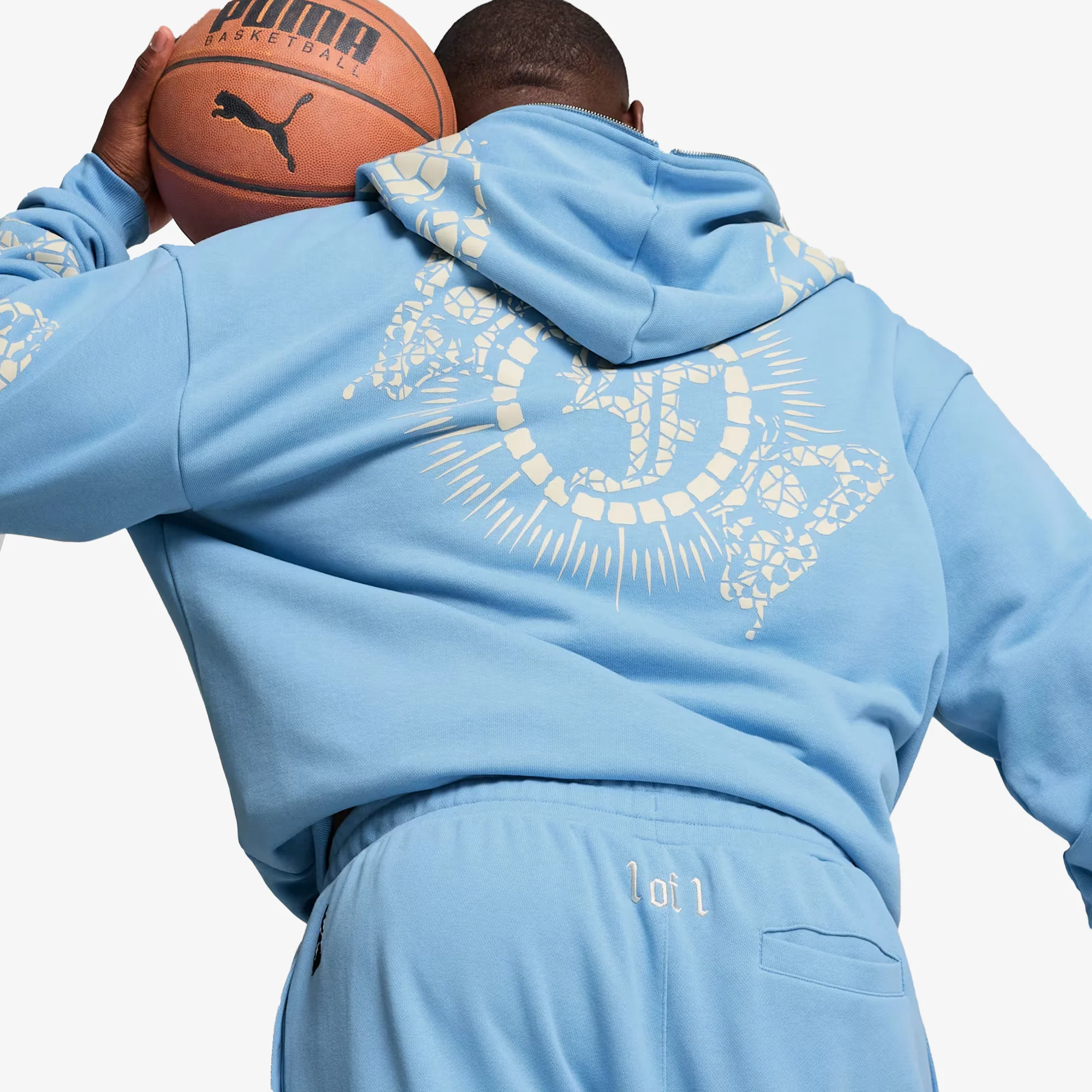 PUMA | HOOPS X LF MOSIAC PANT { TEAM LIGHT BLUE - Image 3