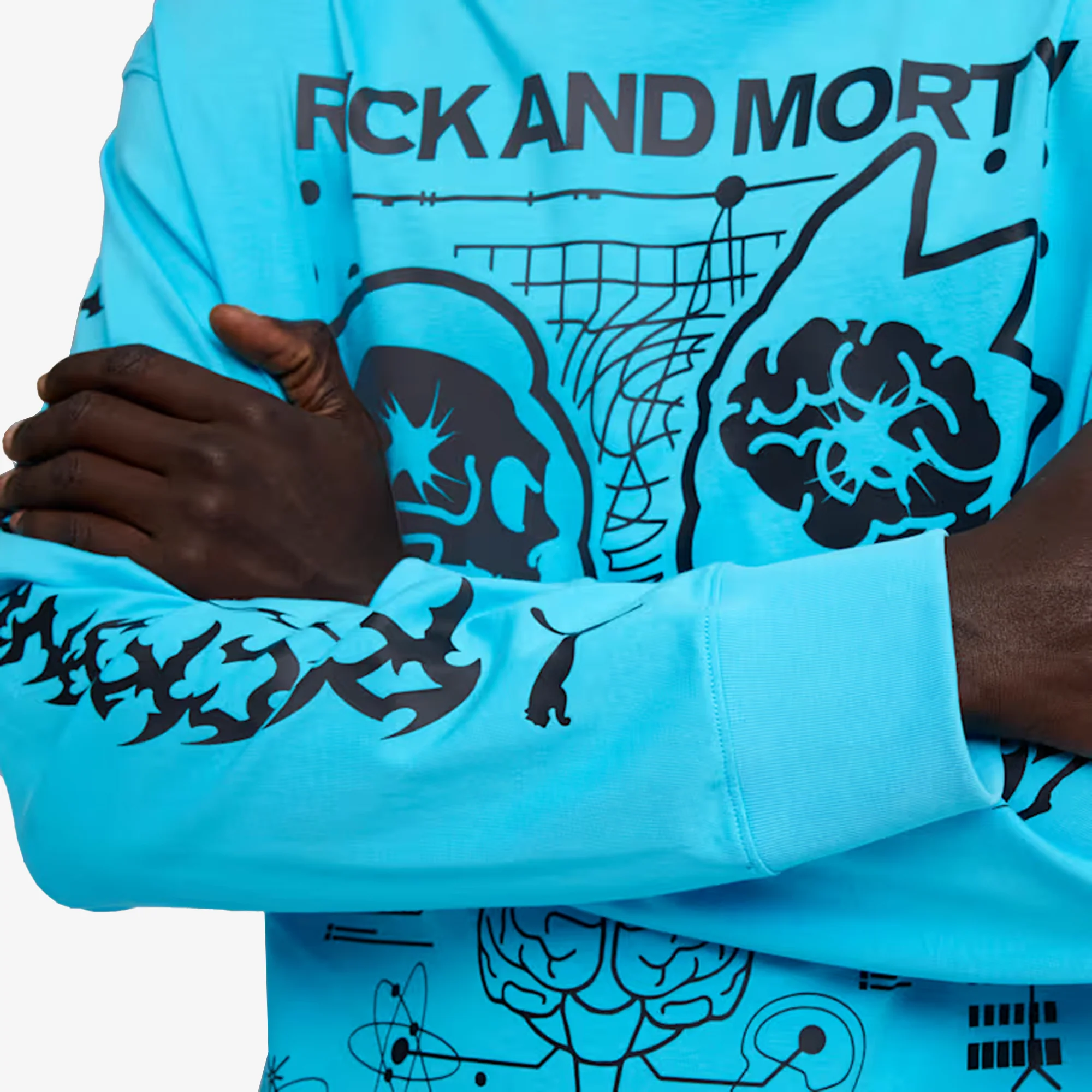 PUMA | x RICK AND MORTY LONG SLEEVE { BLUE - Image 4