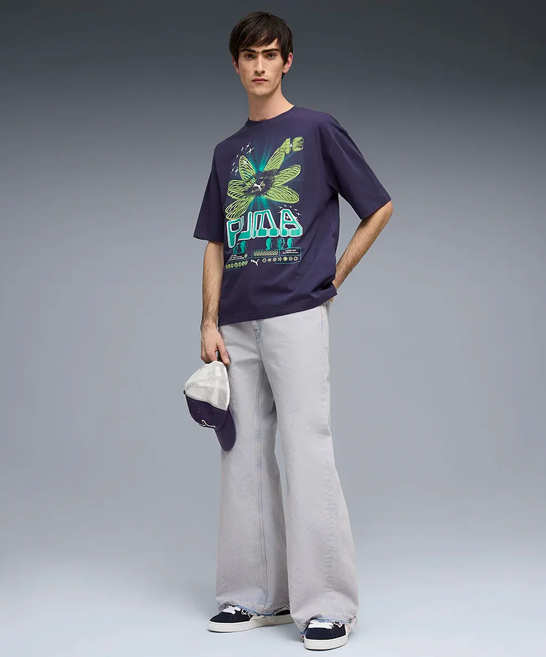 PUMA | HOUSE OF GRAPHICS BOXY TEE { DEEP PLUM - Image 5