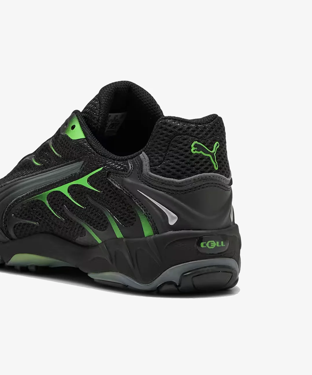PUMA | INHALE LIGHTWEIGHT CASUAL { PUMA BLACK/GREEN GLARE - Image 5