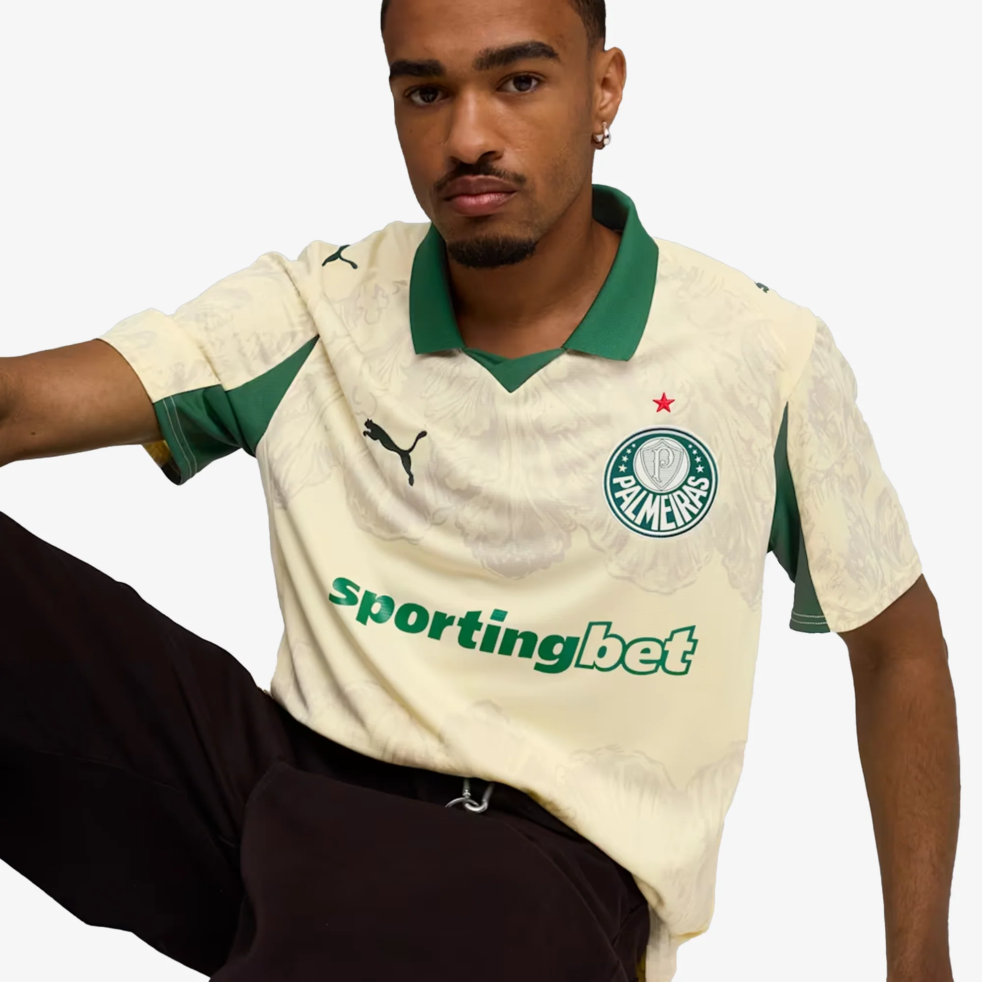 PUMA | KIDSUPER x SE PALMEIRA JERSEY { CREAM - Image 5