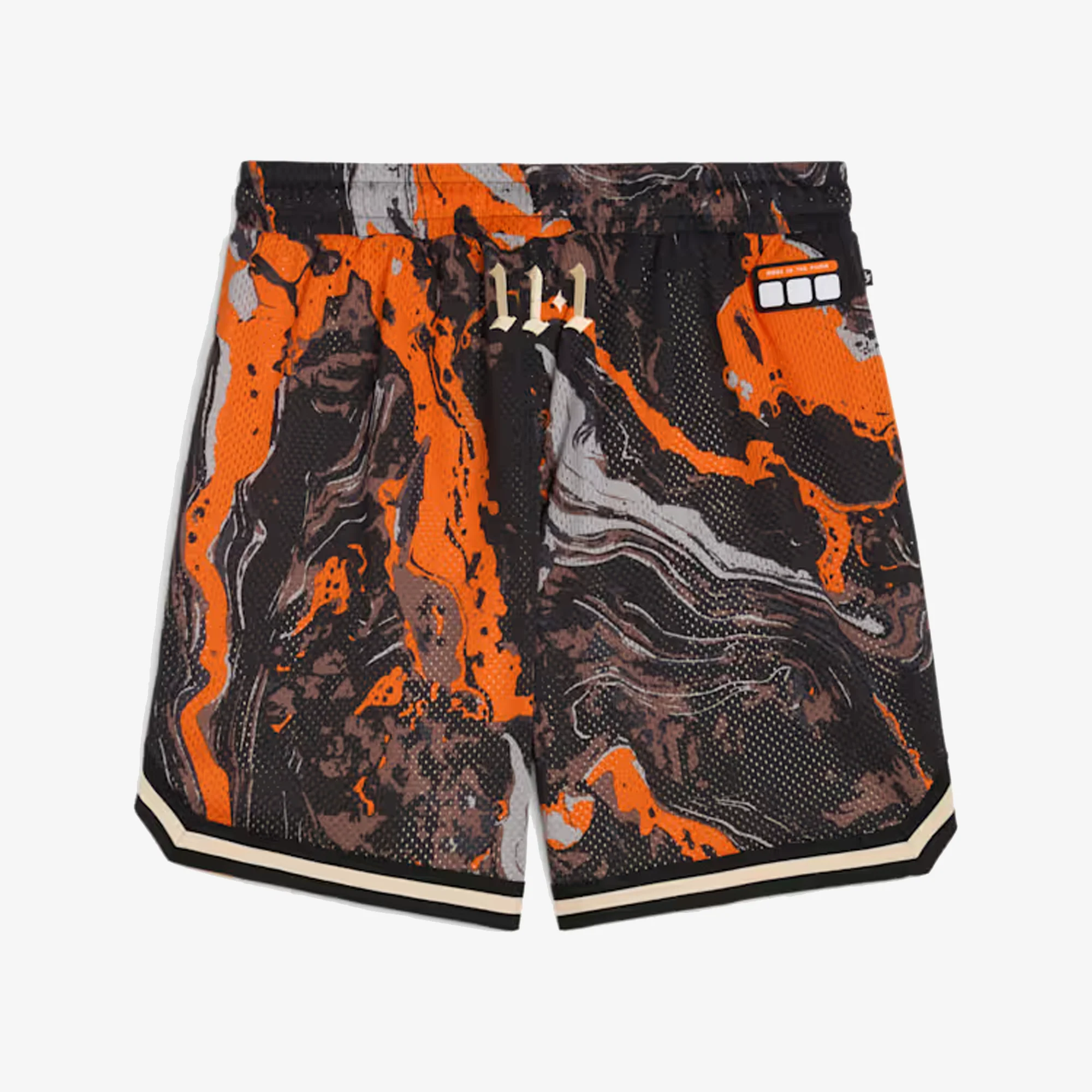 PUMA | LAFRANCÉ HEEM ALL-OVER PRINT 6" SHORTS { ORANGE GLO-AOP - Image 3