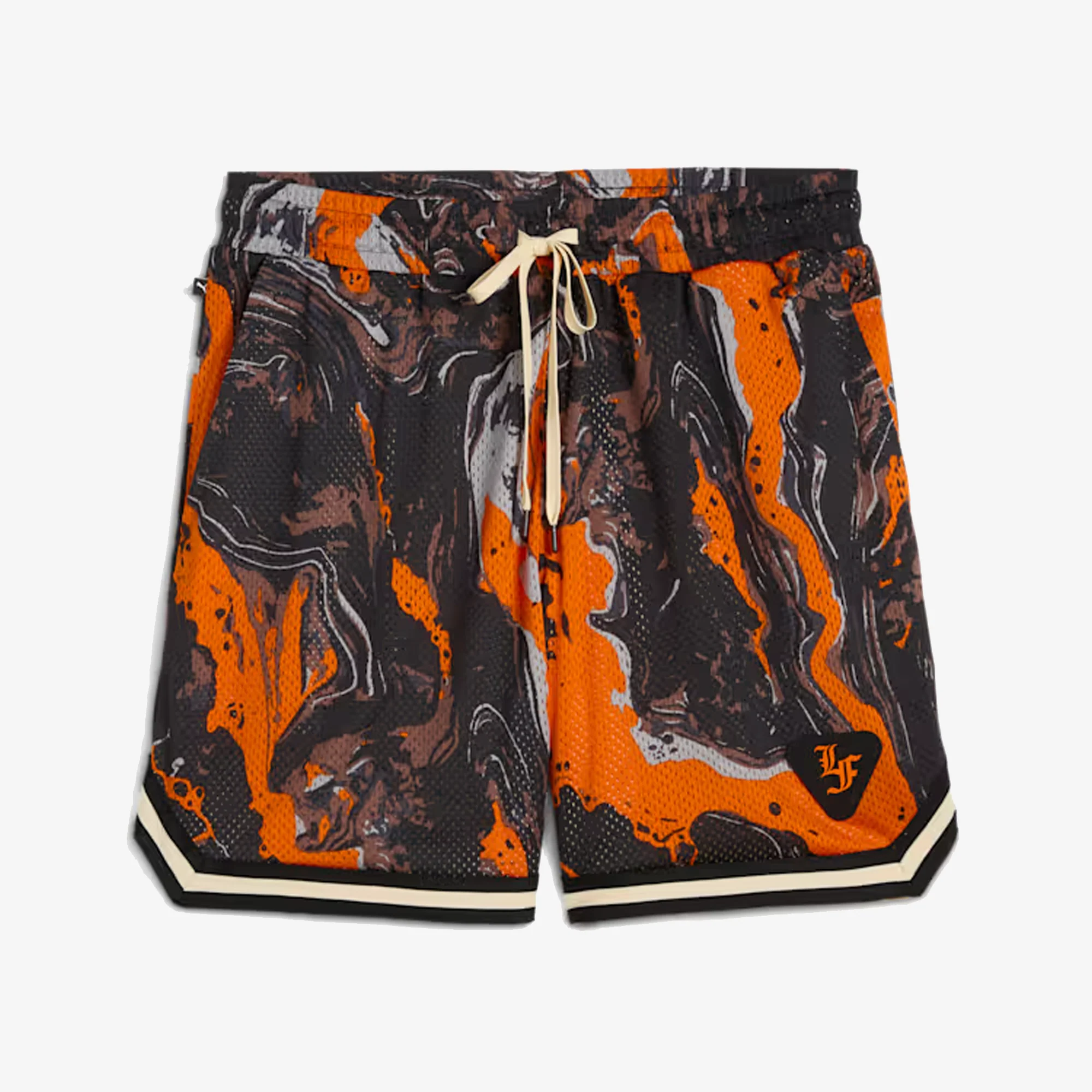 PUMA | LAFRANCÉ HEEM ALL-OVER PRINT 6" SHORTS { ORANGE GLO-AOP - Image 4