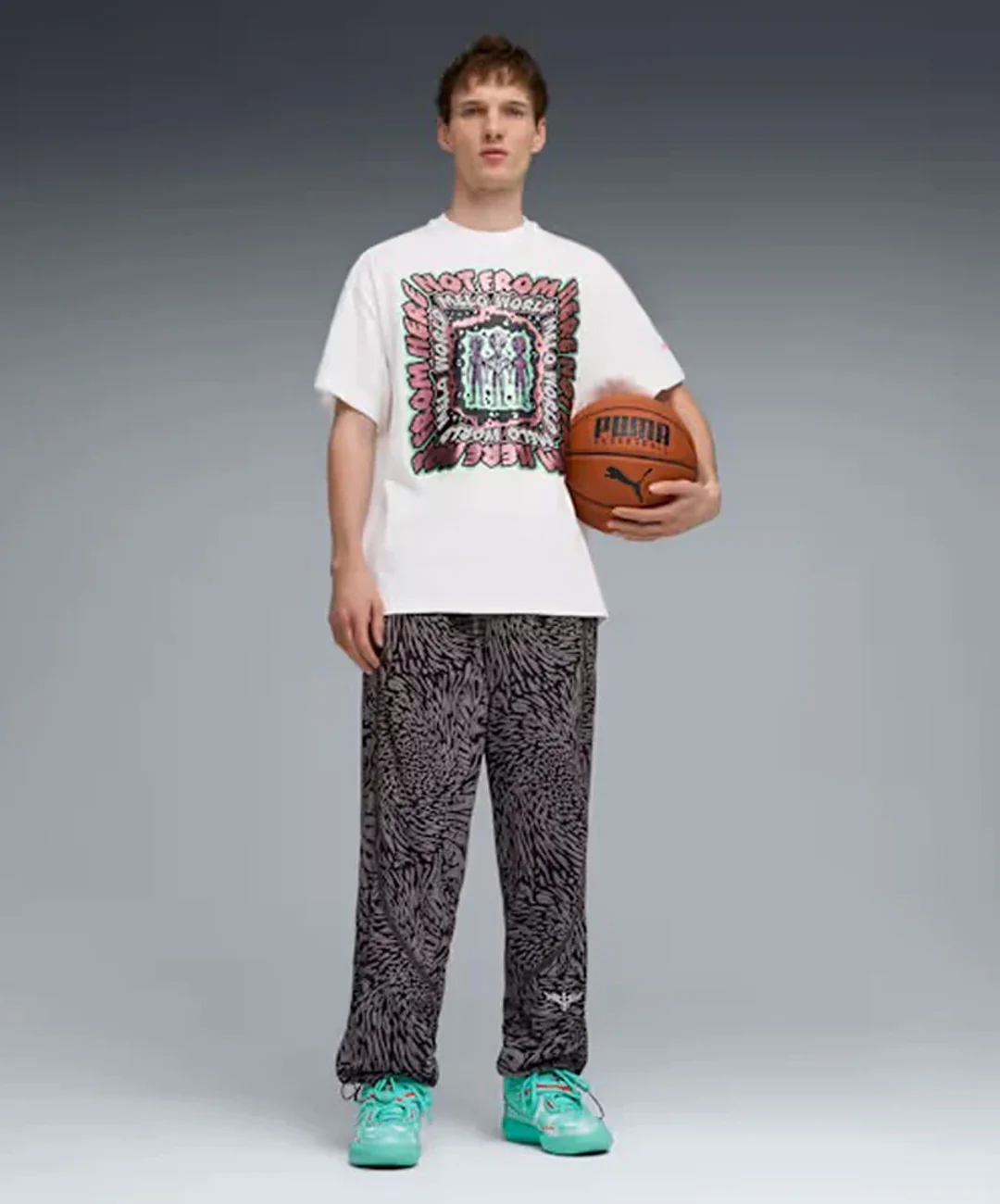 PUMA | LAMELO x MELO WORLD OVERSIZED BASKETBALL TEE { PUMA WHITE - Image 5