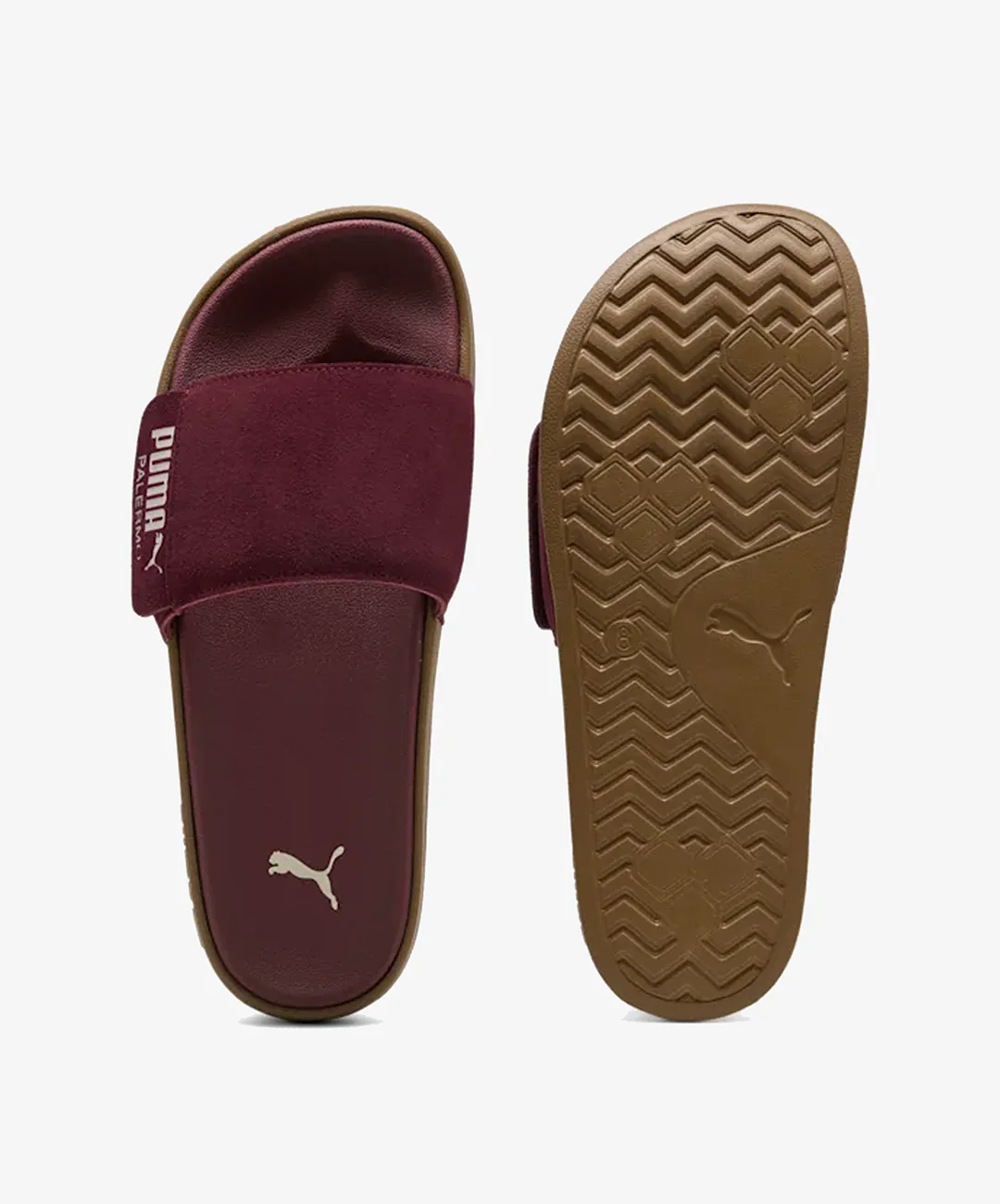 Puma | LEADCAT 2.0 PALERMO FOIL SLIDES { RUBY SHIMMER-ALPINE SNOW-GUM - Image 2