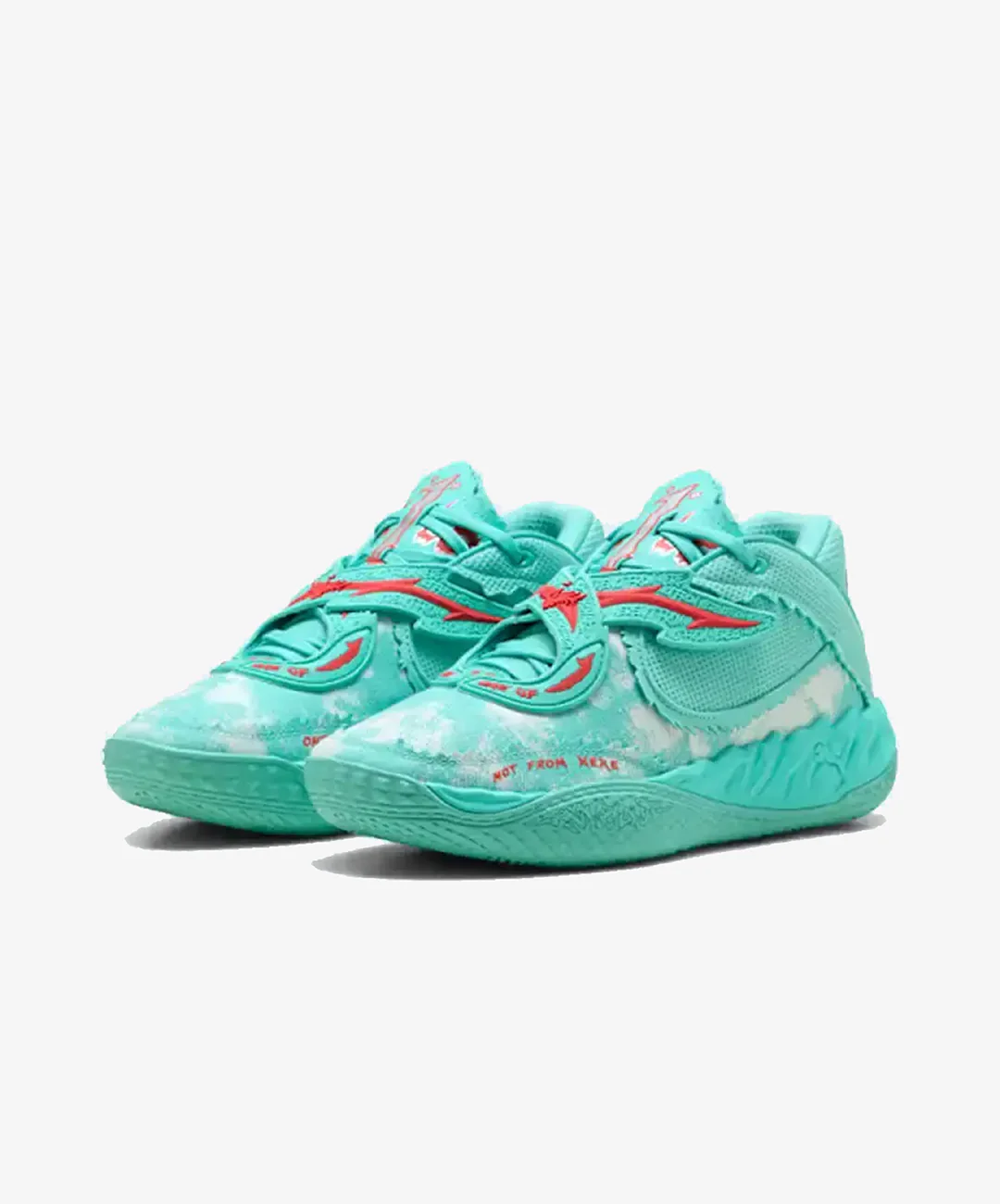 PUMA | MB.05 MELO WORLD { AQUATIC/FOR ALL TIME RED - Image 2
