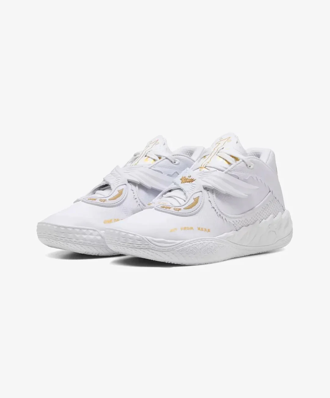 PUMA | MB.05 MIST BASKETBALL { PUMA WHITE/GOLD - Image 3