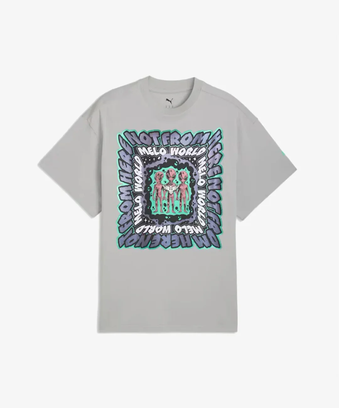 PUMA | MELO WORLD TEE II OVERSIZED { GRAY ECHO - Image 3