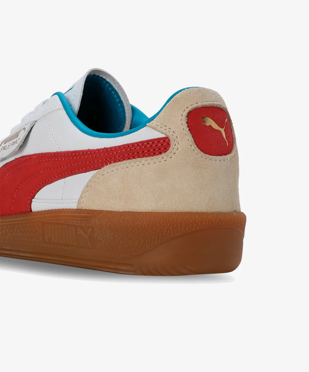 PUMA | PALERMO LEATHER { PUMA WHITE/FOR ALL TIME RED - Image 5
