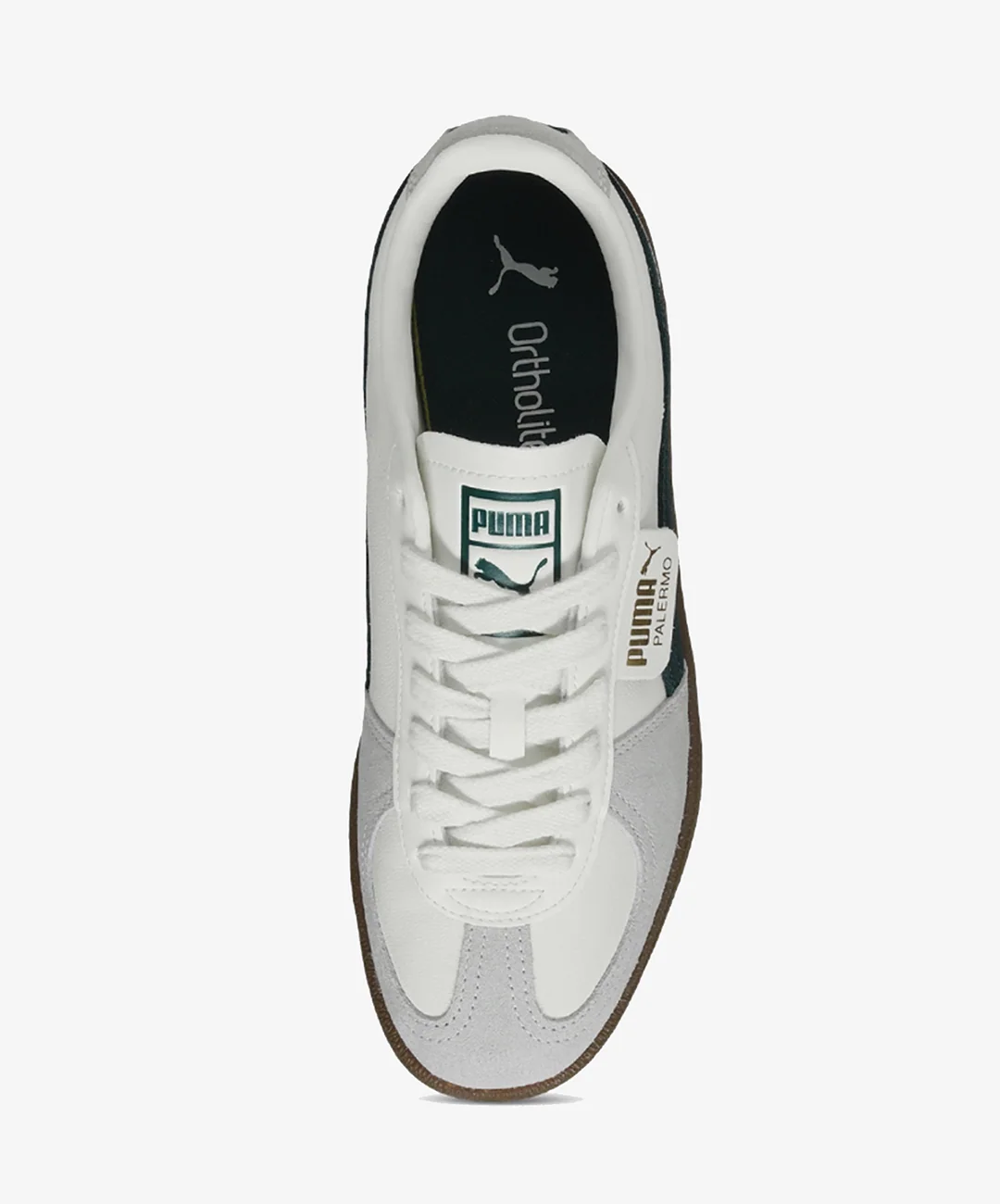 PUMA | PALERMO LEATHER { WARM WHITE/GREEN TERRAIN - Image 2