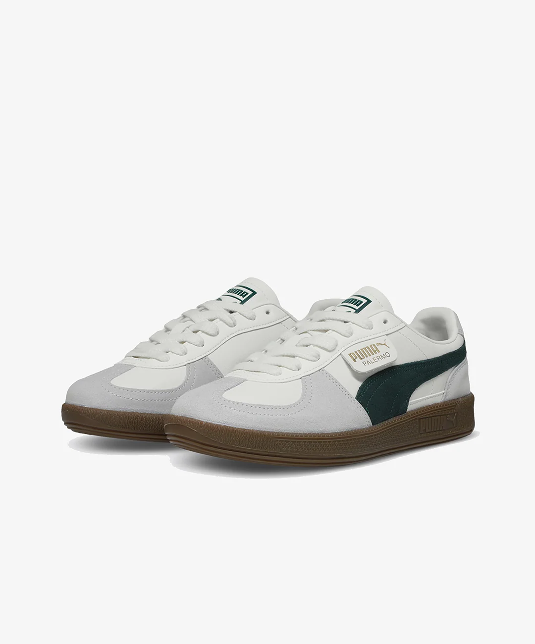 PUMA | PALERMO LEATHER { WARM WHITE/GREEN TERRAIN - Image 3