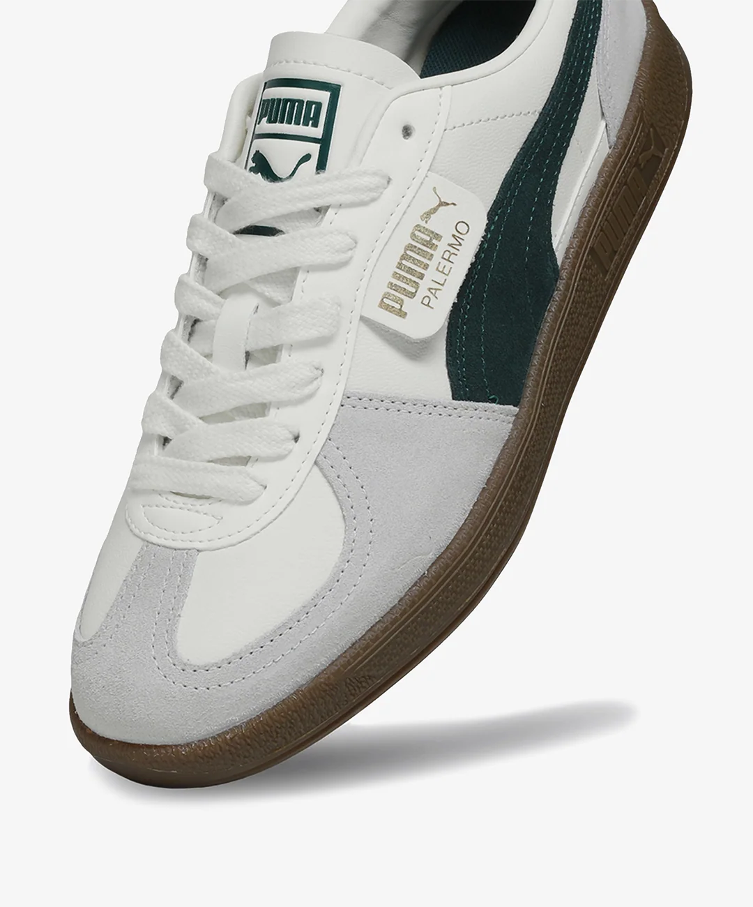 PUMA | PALERMO LEATHER { WARM WHITE/GREEN TERRAIN - Image 4