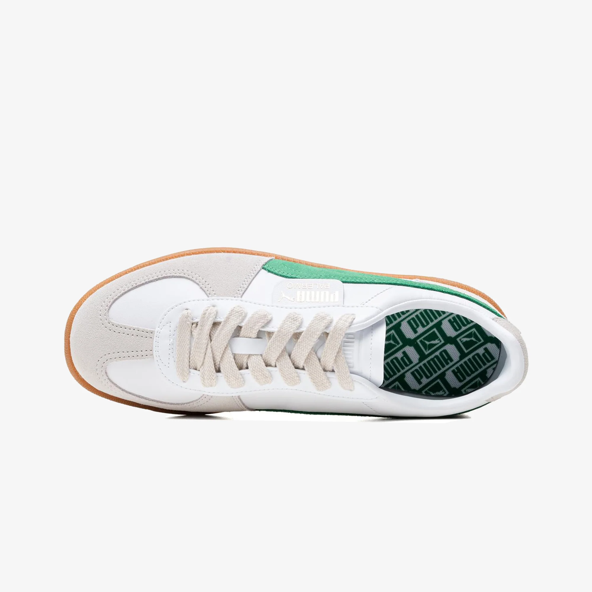 PUMA | PALERMO LTH { PUMA WHITE/GREEN - Image 2
