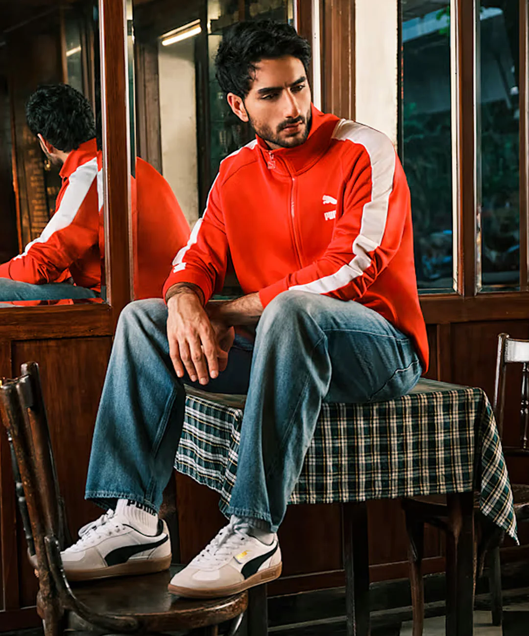PUMA | PALERMO LTH { PUMA WHITE-VAPOR GRAY-GUM - Image 8