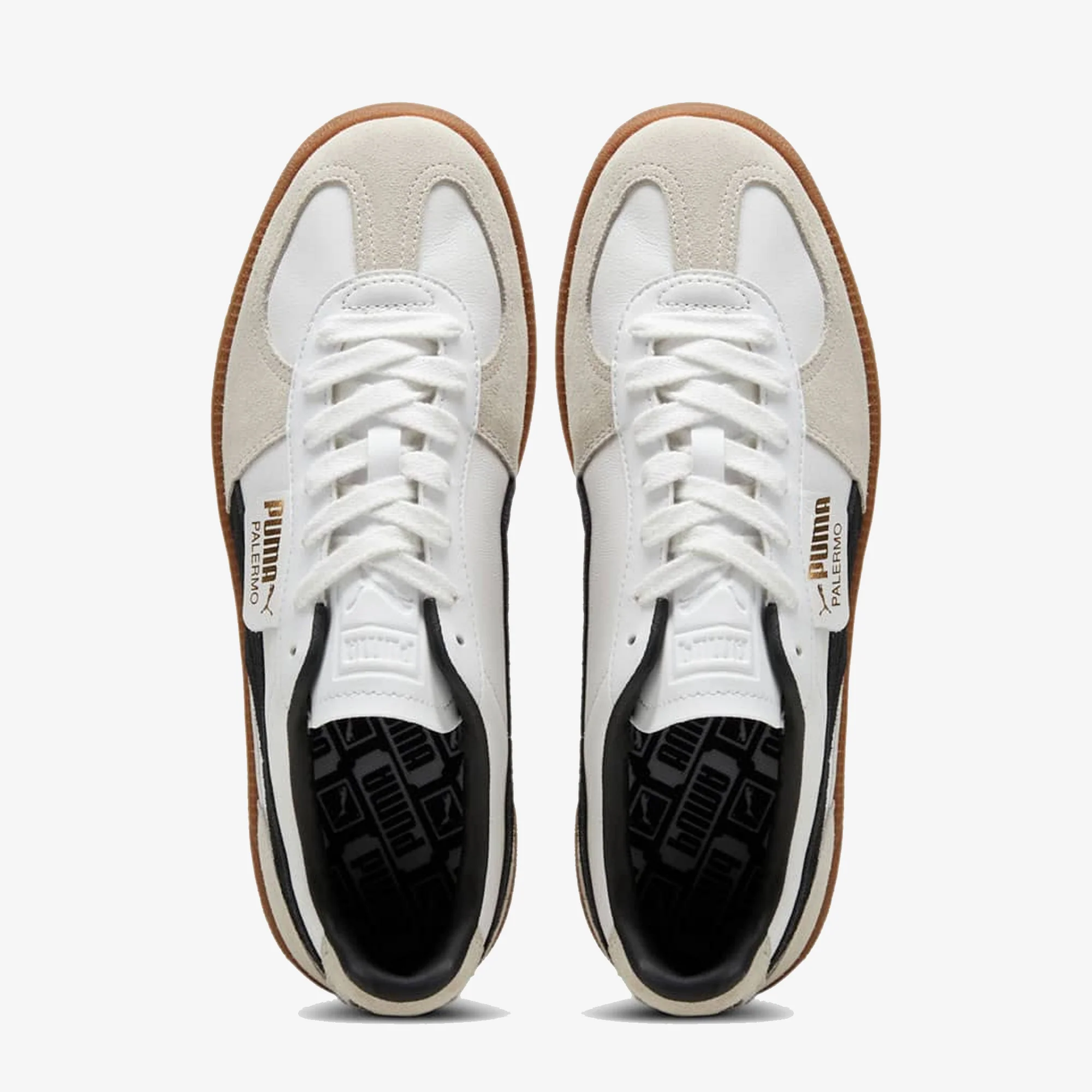 PUMA | PALERMO LTH { WHITE\VAPOR GRAY-GUM - Image 2