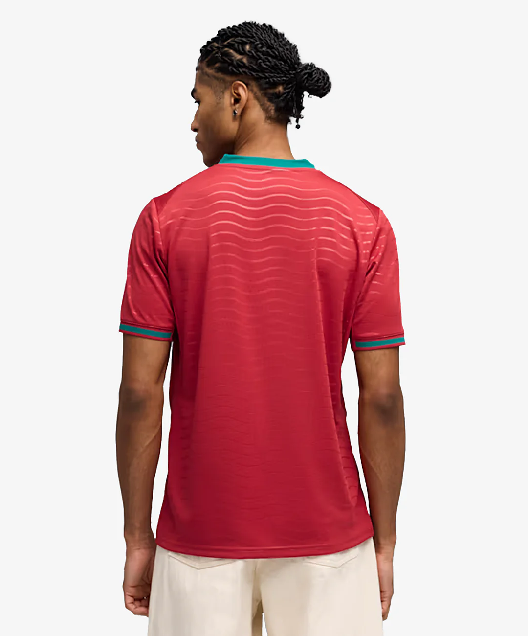 PUMA | PORTUGAL HOME SOCCER JERSEY { CLUB RED/GREEN LAGOON - Image 4