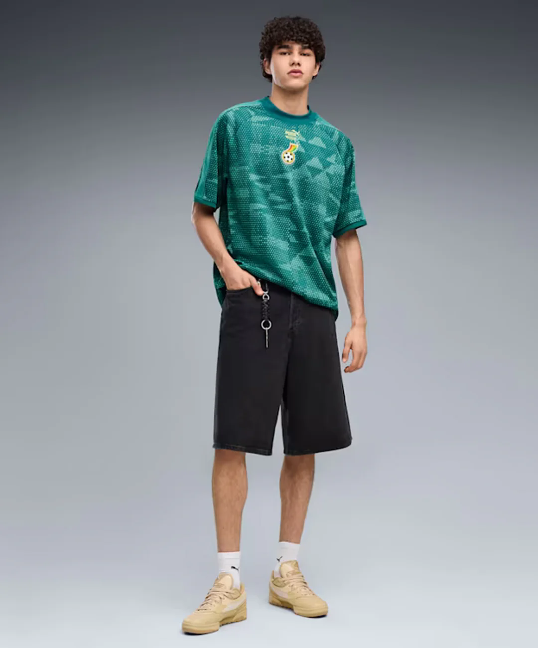 PUMA | PUMA x GHANA x SALEHE BEMBURY JERSEY { EMERALD ICE - Image 5
