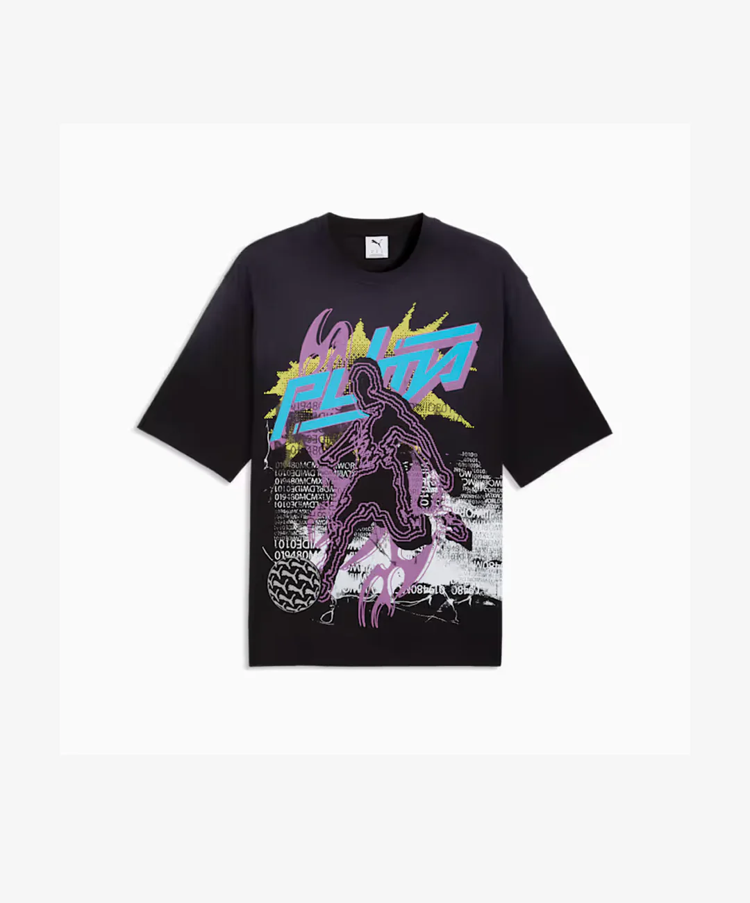 PUMA | PUMATECH-X WASHED BOXY TEE { PUMA BLACK/WHITE - Image 3
