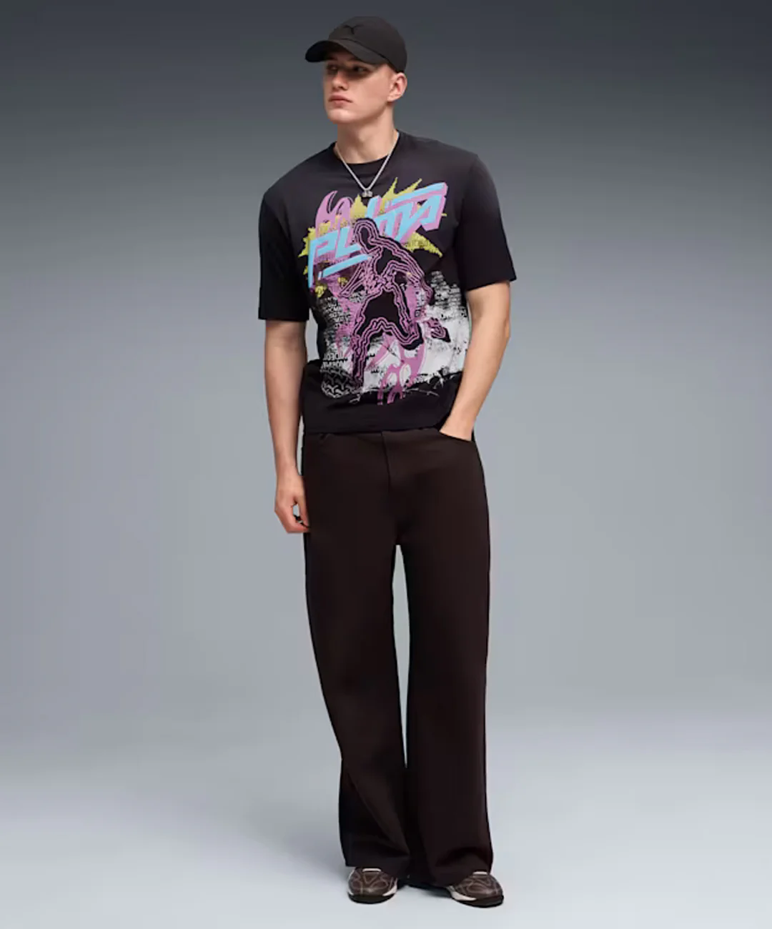 PUMA | PUMATECH-X WASHED BOXY TEE { PUMA BLACK/WHITE - Image 5