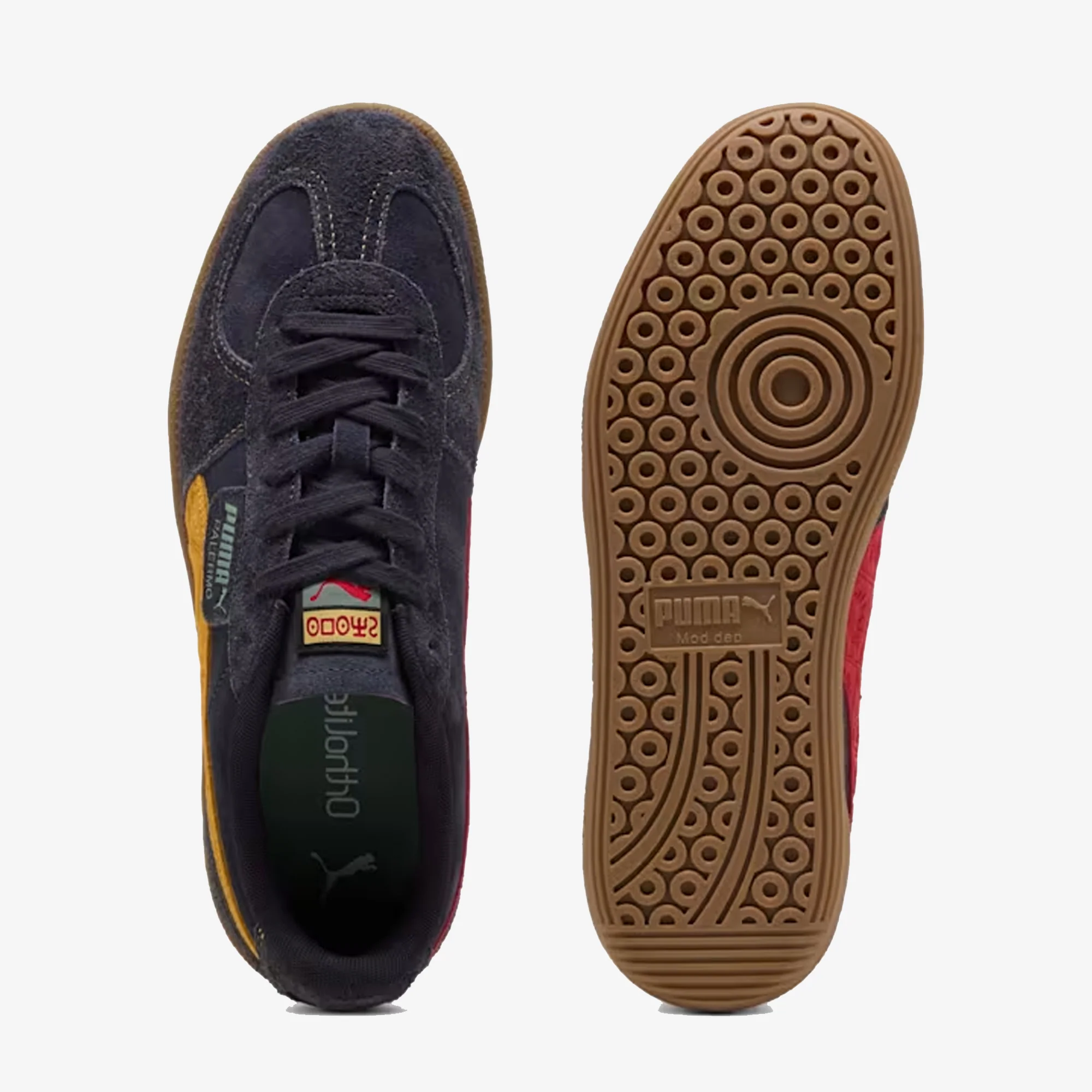 PUMA | ROAD TO UNITY PALERMO LEATHER { NEW NAVY/YELLOW - Image 2