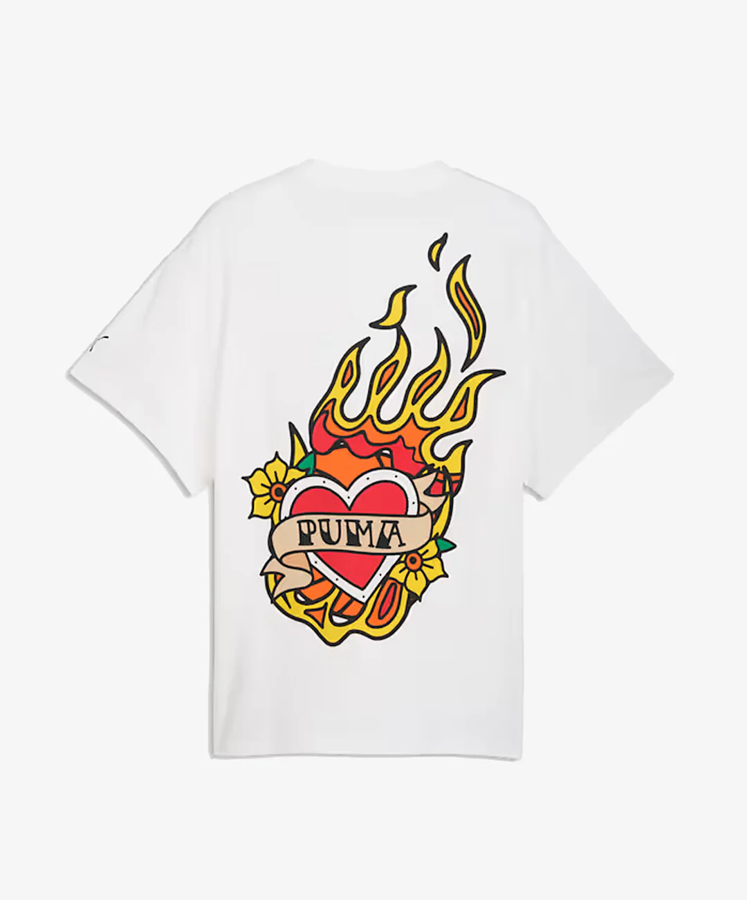 PUMA | SWISH N' INK OVERSIZED BASKETBALL COTTON TEE IIII { WHITE - Image 4