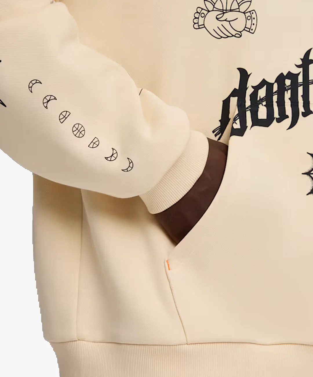 PUMA | SWISH N' INK PRINTED RELAXED BASKETBALL HOODIE { CANVAS - Image 6