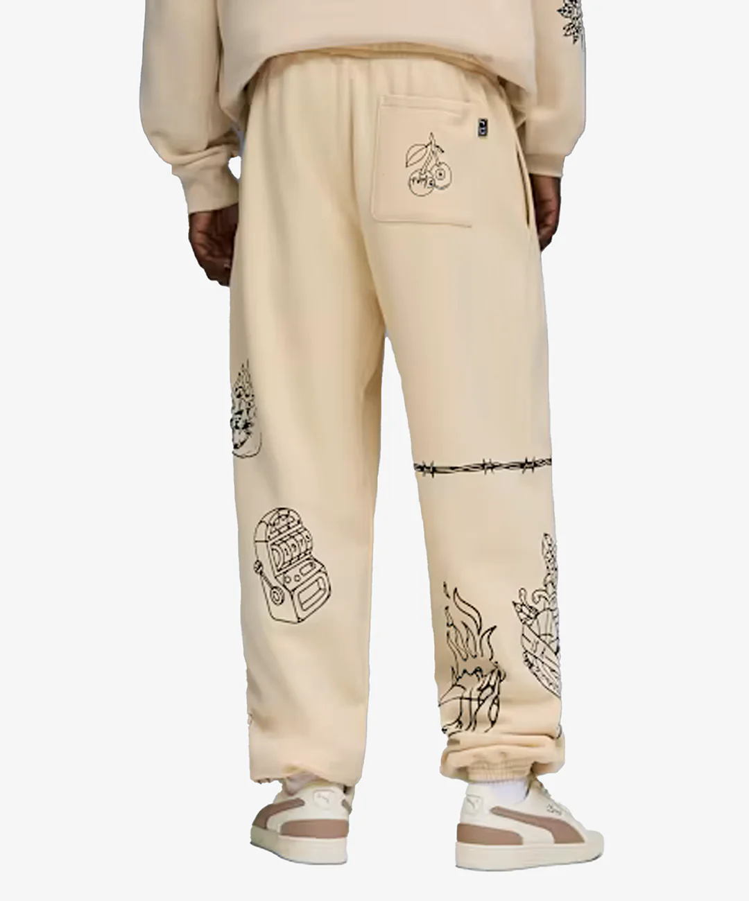 PUMA | SWISH N' INK RELAXED BASKETBALL SWEATPANTS { CANVAS - Image 2