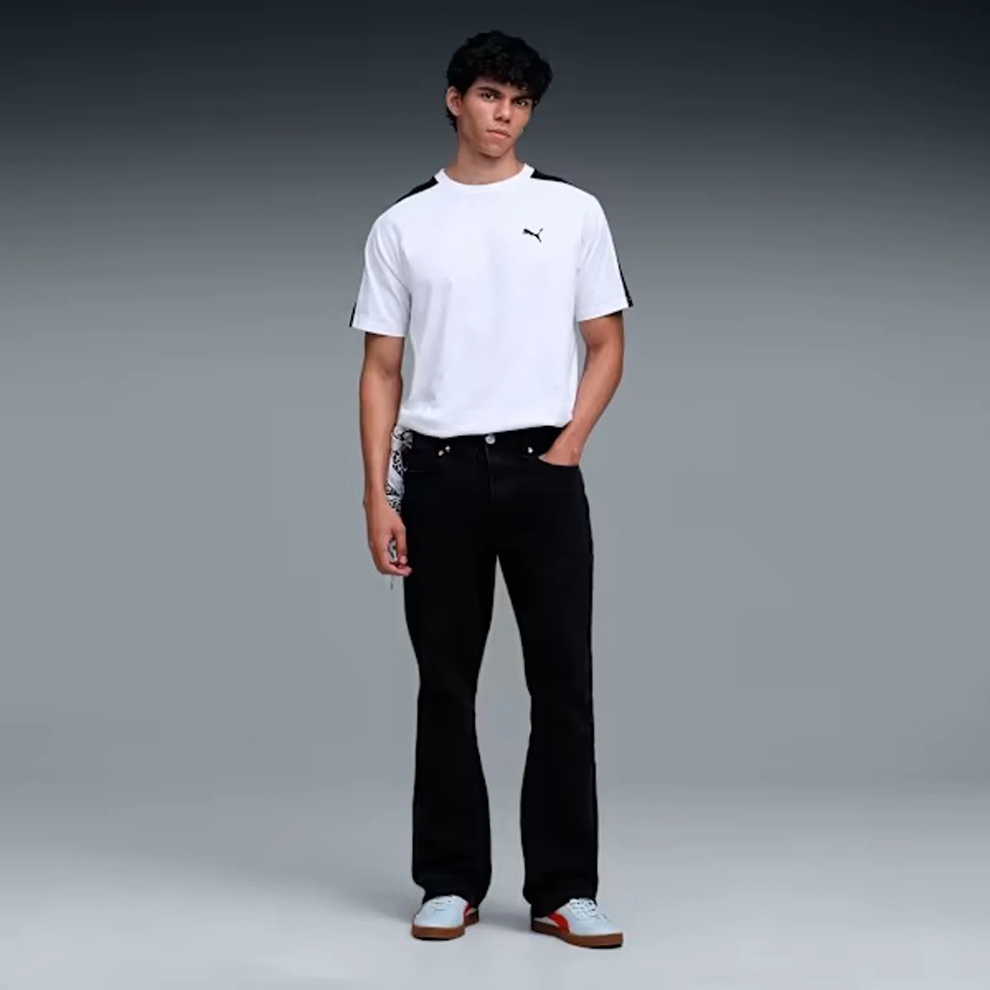 PUMA | T7 REGULAR FIT T-SHIRT { PUMA WHITE - Image 5