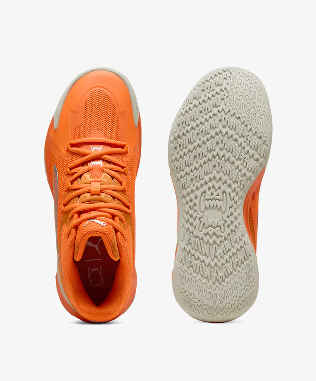Puma | THE DAGGER BASKETBALL { ORANGE GLO-PUMA SILVER-SEDATE GRAY - Image 2