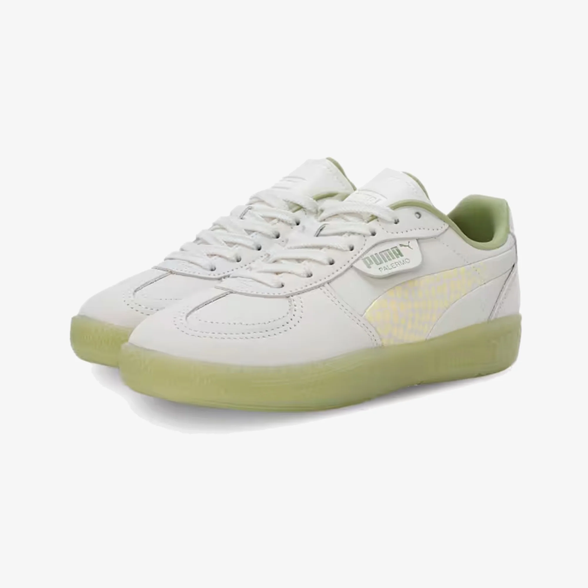 PUMA | PALERMO { VAPOR GRAY-CREAMY/GREEN - Image 2