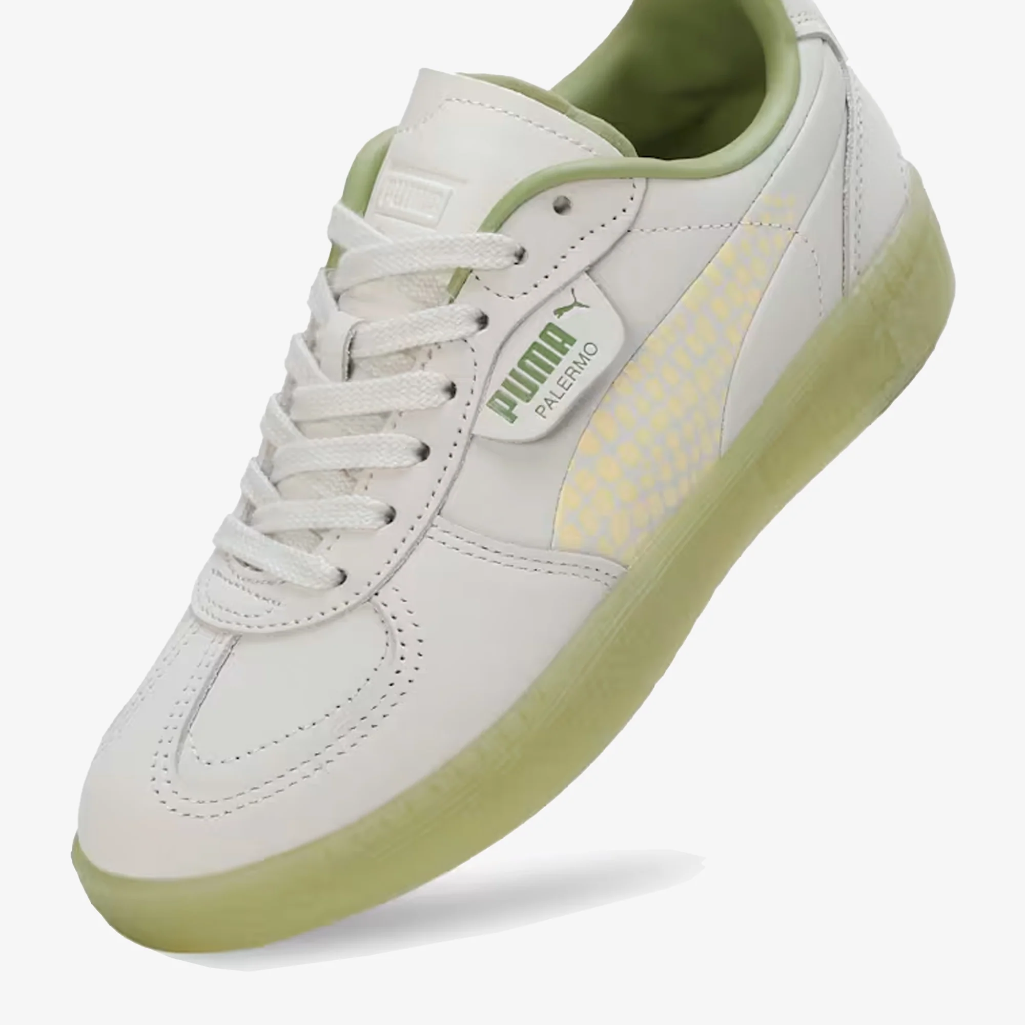 PUMA | PALERMO { VAPOR GRAY-CREAMY/GREEN - Image 3