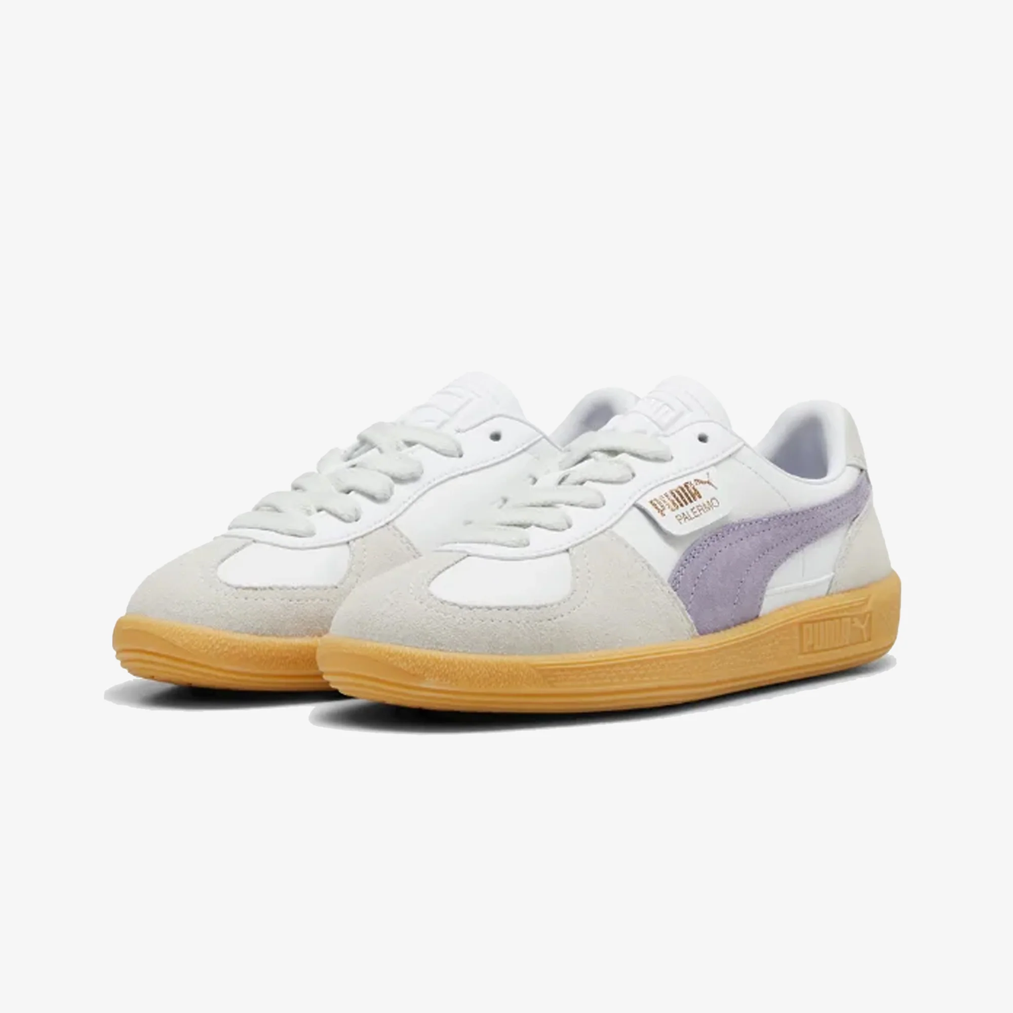 PUMA | PALERMO { WHITE/ PALM-PLUM GUM - Image 2