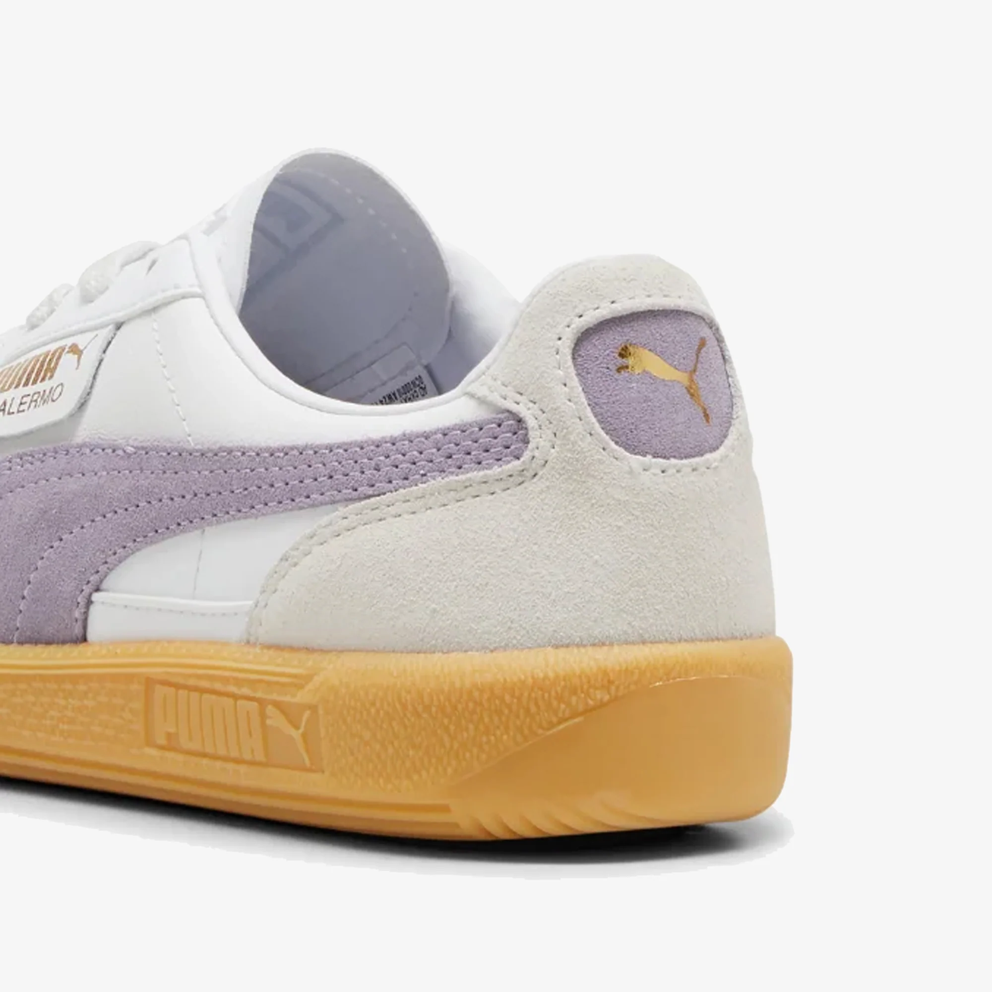 PUMA | PALERMO { WHITE/ PALM-PLUM GUM - Image 4