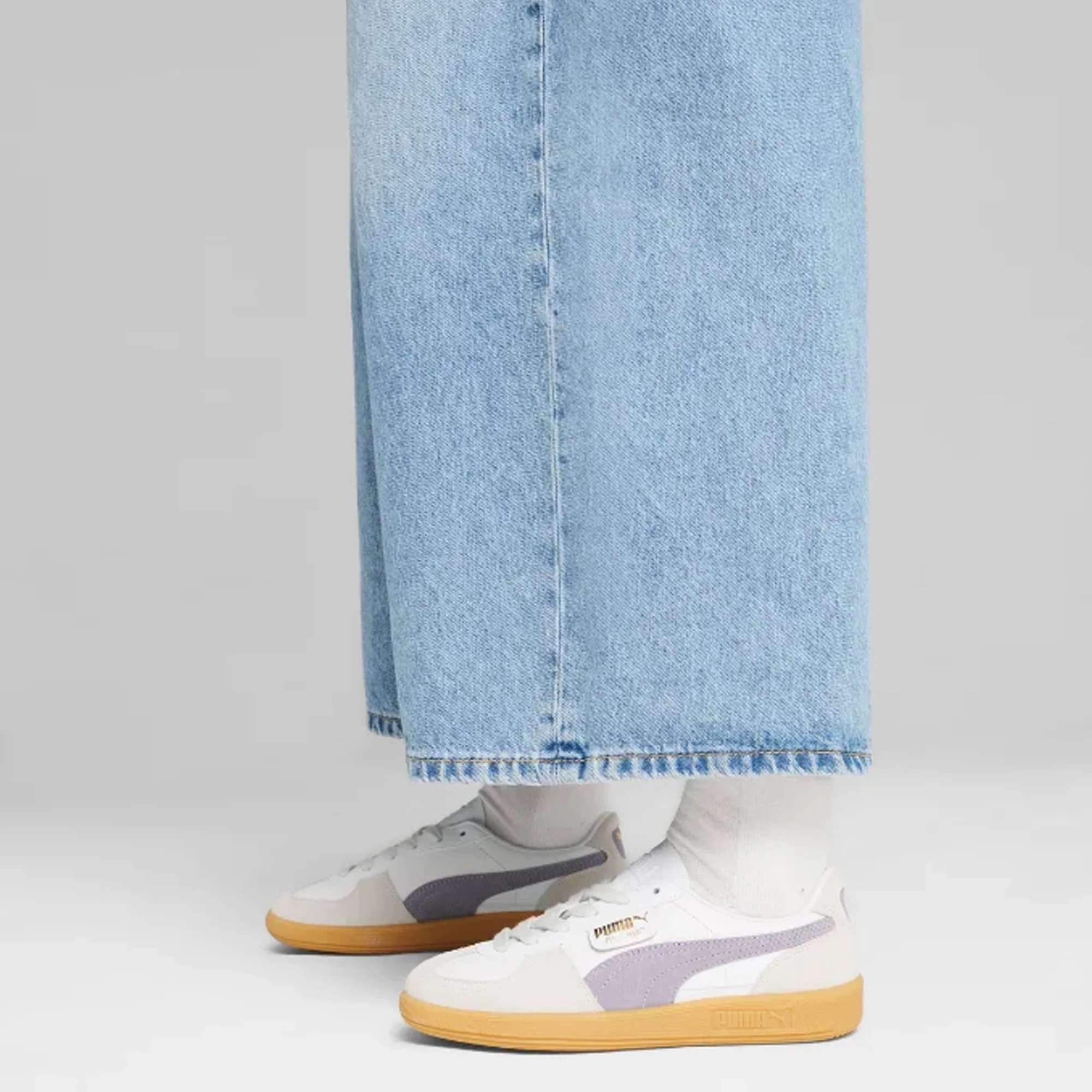PUMA | PALERMO { WHITE/ PALM-PLUM GUM - Image 6