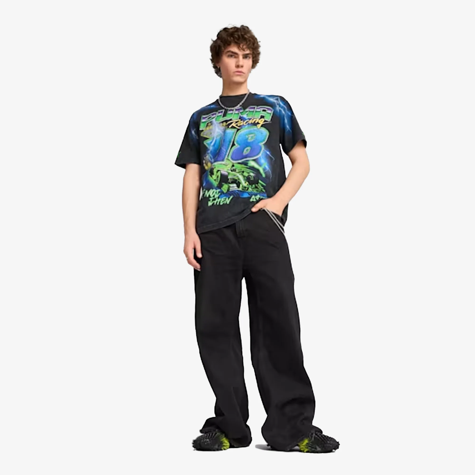 PUMA |X A$AP ROCKY BOLT TEE { PUMA BLACK - Image 7