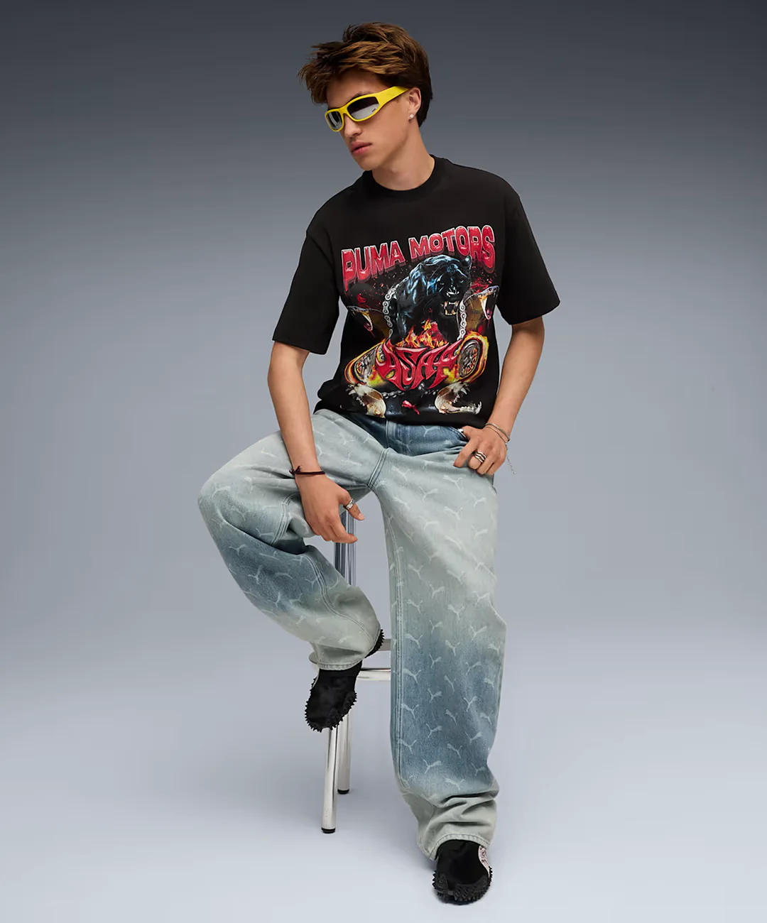 PUMA | x A$AP ROCKY MOTORS TEE { BLACK - Image 7