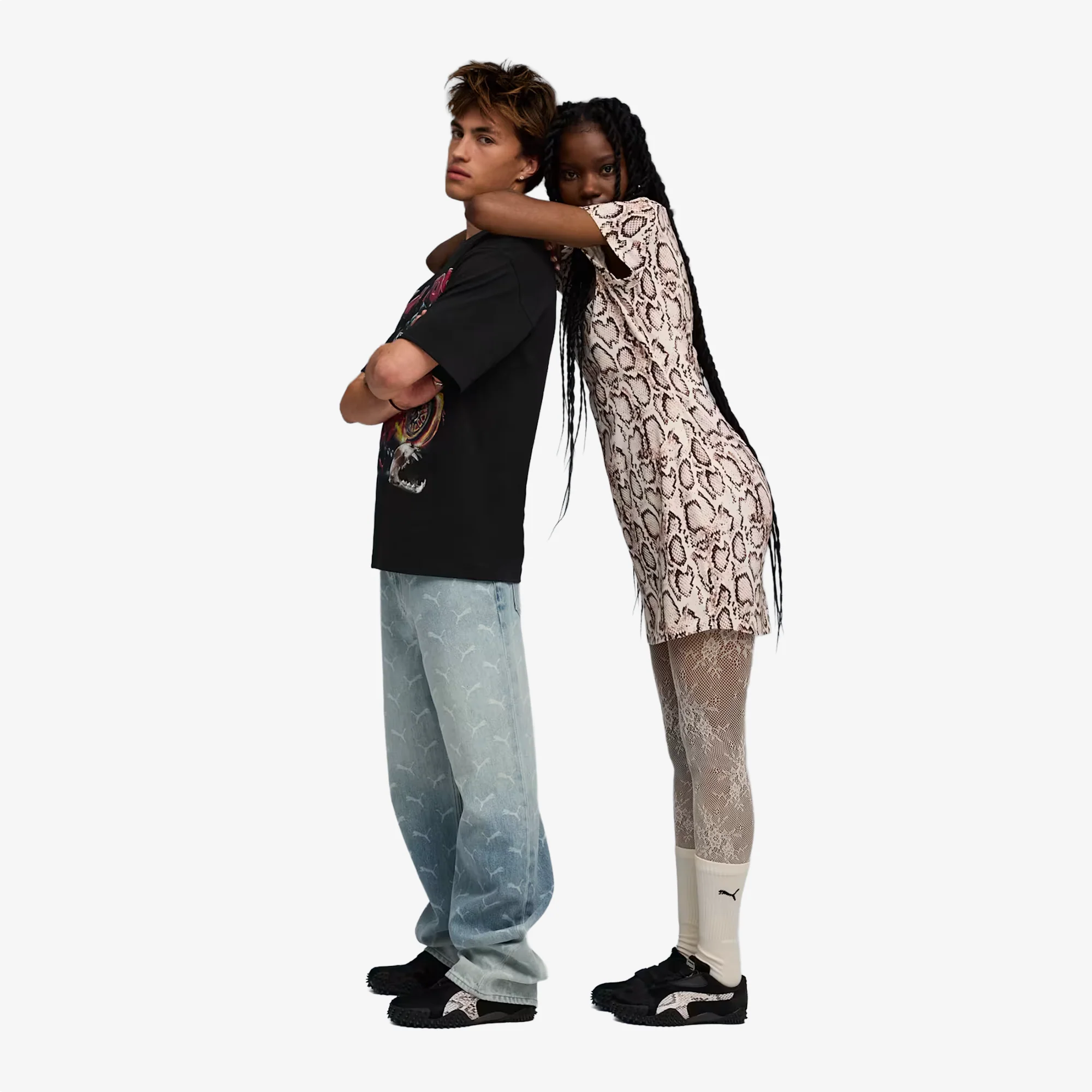 PUMA | x A$AP ROCKY SNAKE SKIN FUTBOL DRESS { FROSTED IVORY-AOP - Image 4