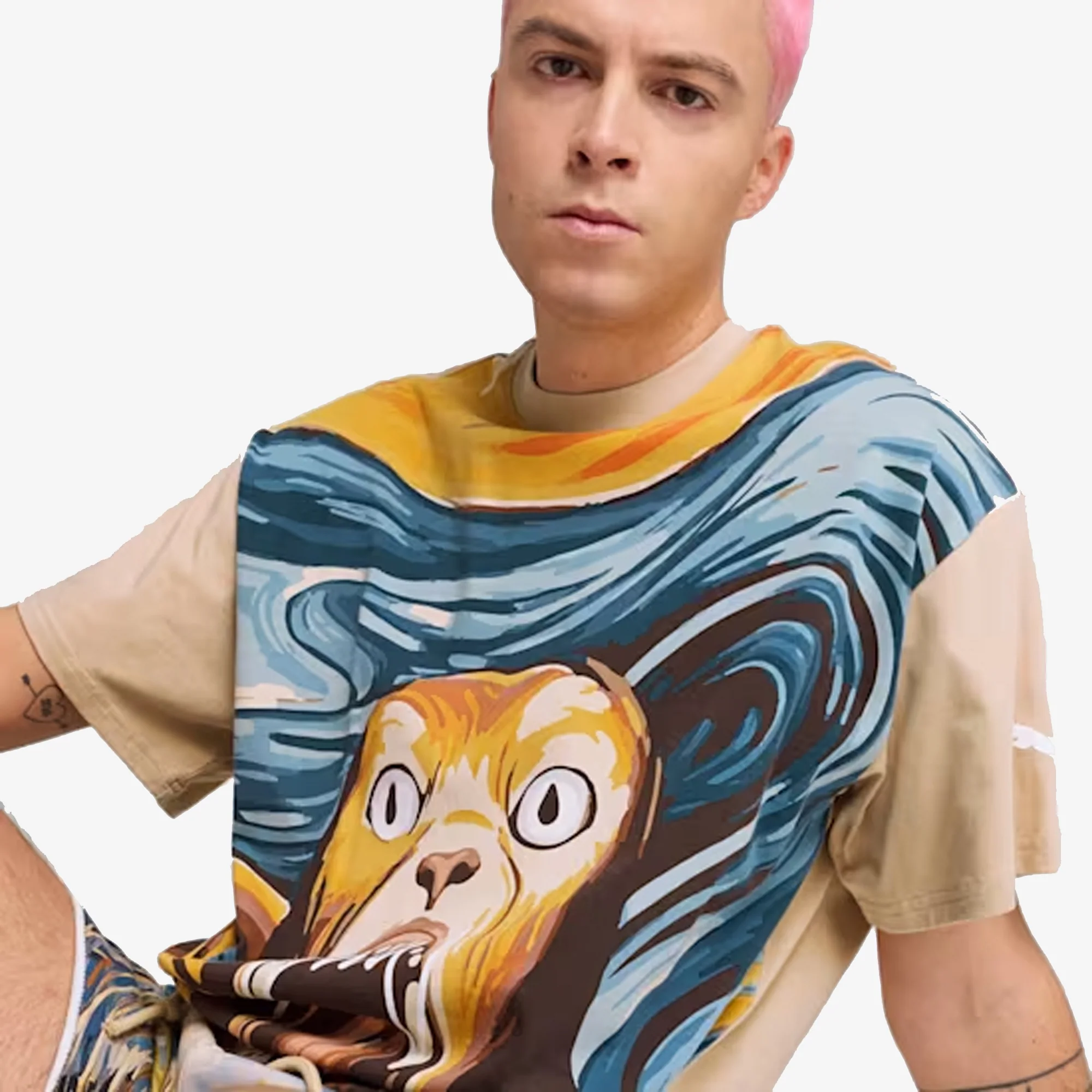 PUMA | X DYLAN EXHIBIT TEE { LIGHT SAND - Image 2