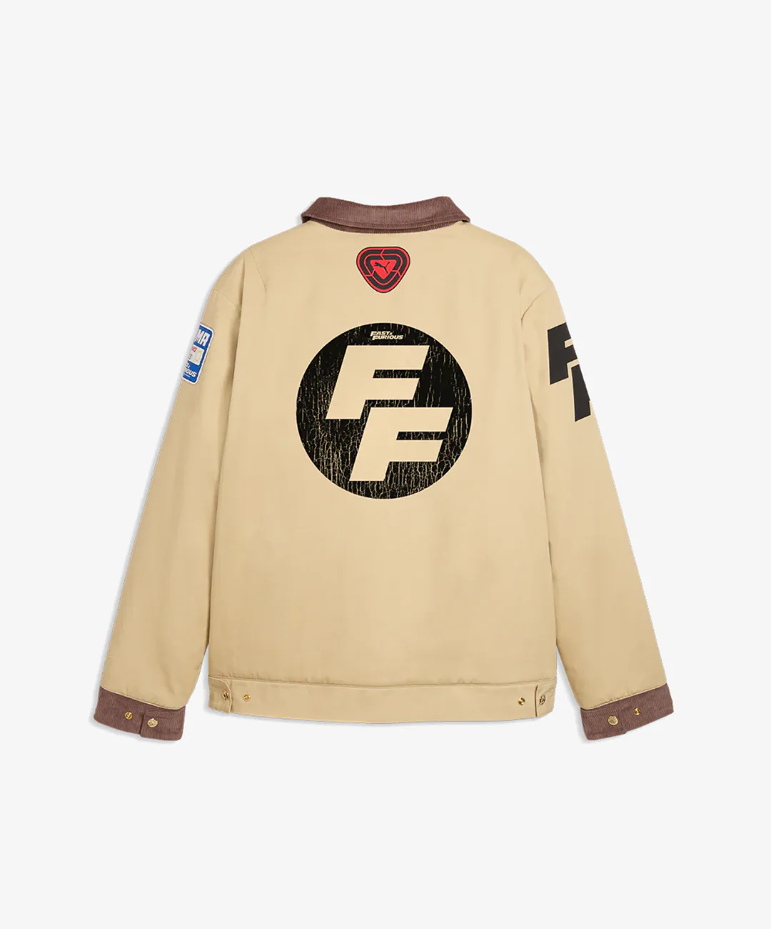 PUMA | X FAST & FURIOUS PRINTED BASKETBALL JACKET { CASHEW BROWN - Image 4