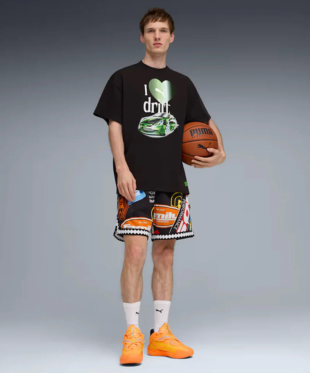 PUMA | x FAST & FURIOUS RELAXED BASKETBALL TEE { PUMA BLACK - Image 5