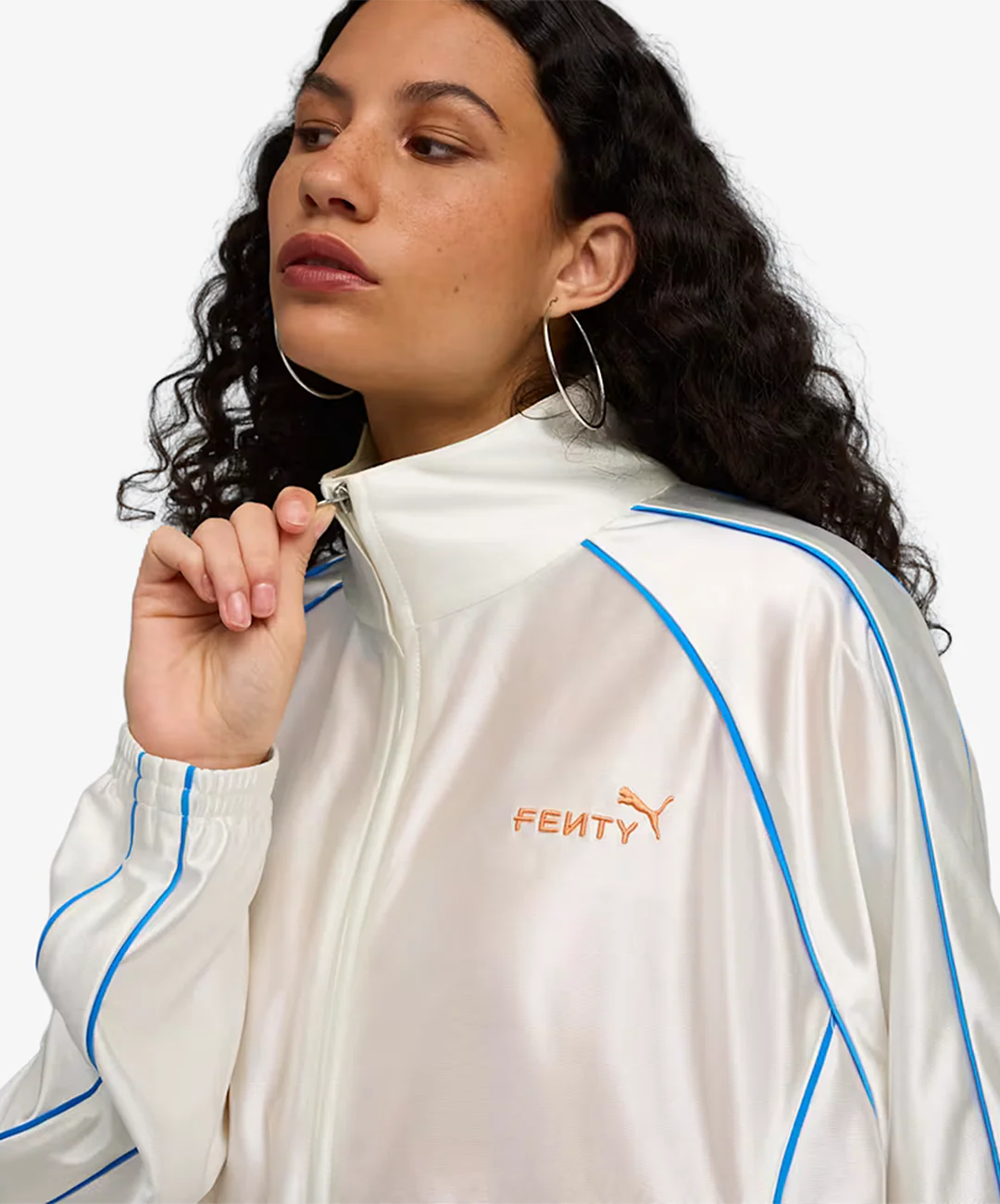 PUMA | x FENTY T7 TRACK JACKET { WARM WHITE - Image 3