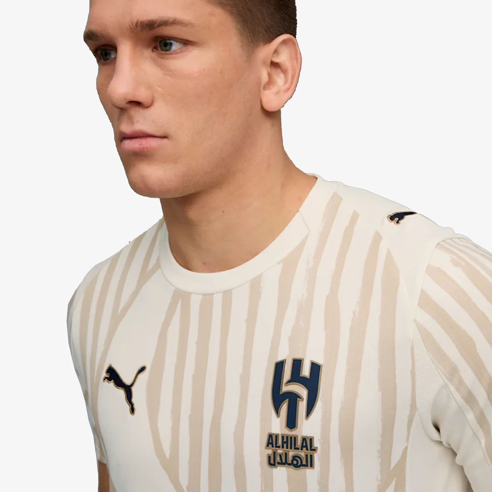 PUMA | X KIDSUPER AL-HILAL PERFORMANCE FOOTBALL JERSEY { ALPINE SNOW-CLUB NAVY - Image 3