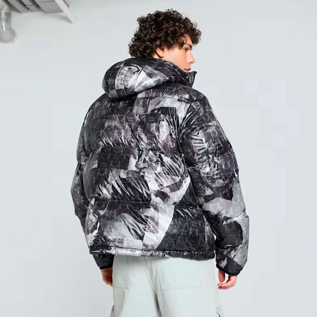 PUMA | X KIDSUPER ALL OVER PRINT PUFFER { BLACK - Image 3