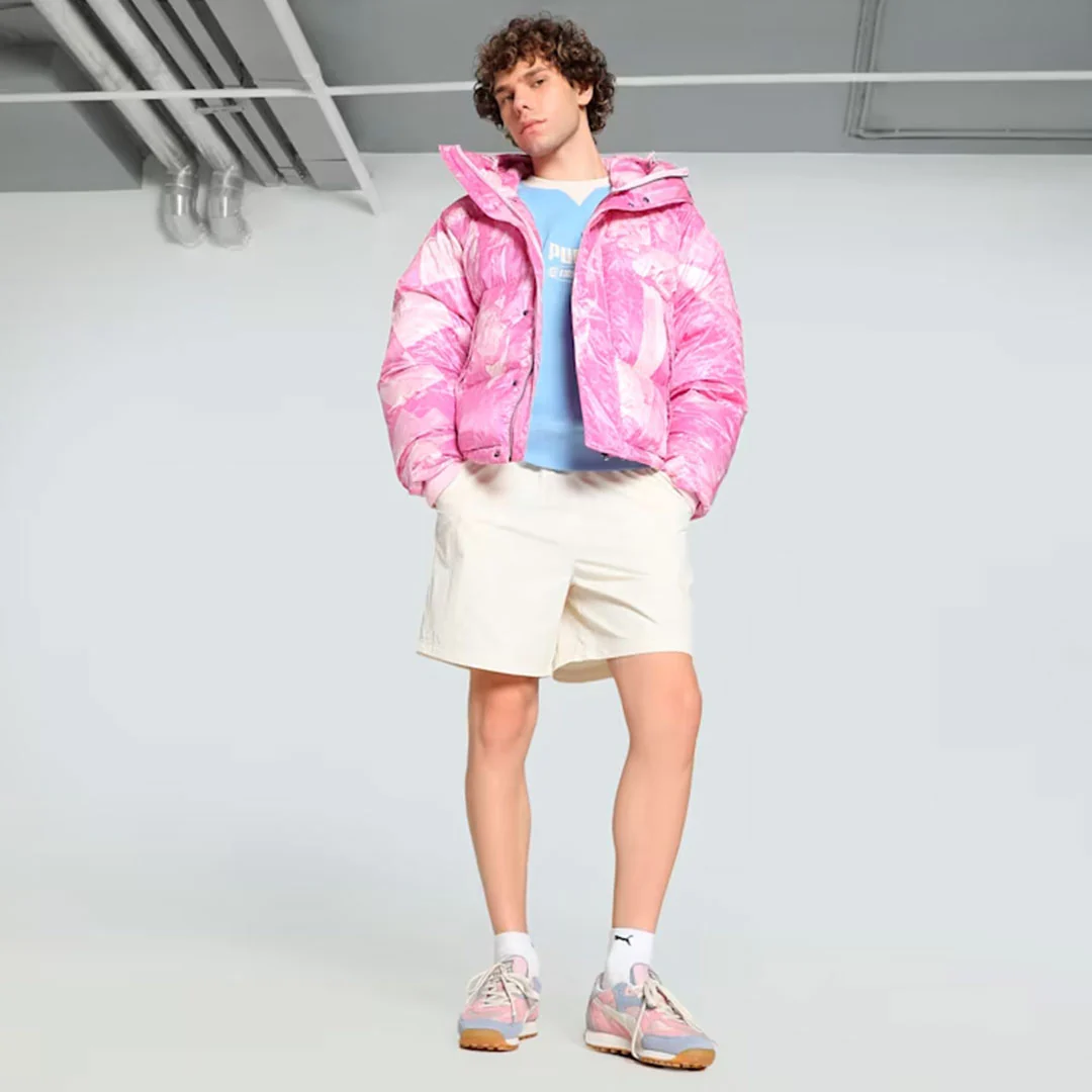 PUMA | X KIDSUPER ALL OVER PRINT PUFFER { PEARL PINK - Image 6
