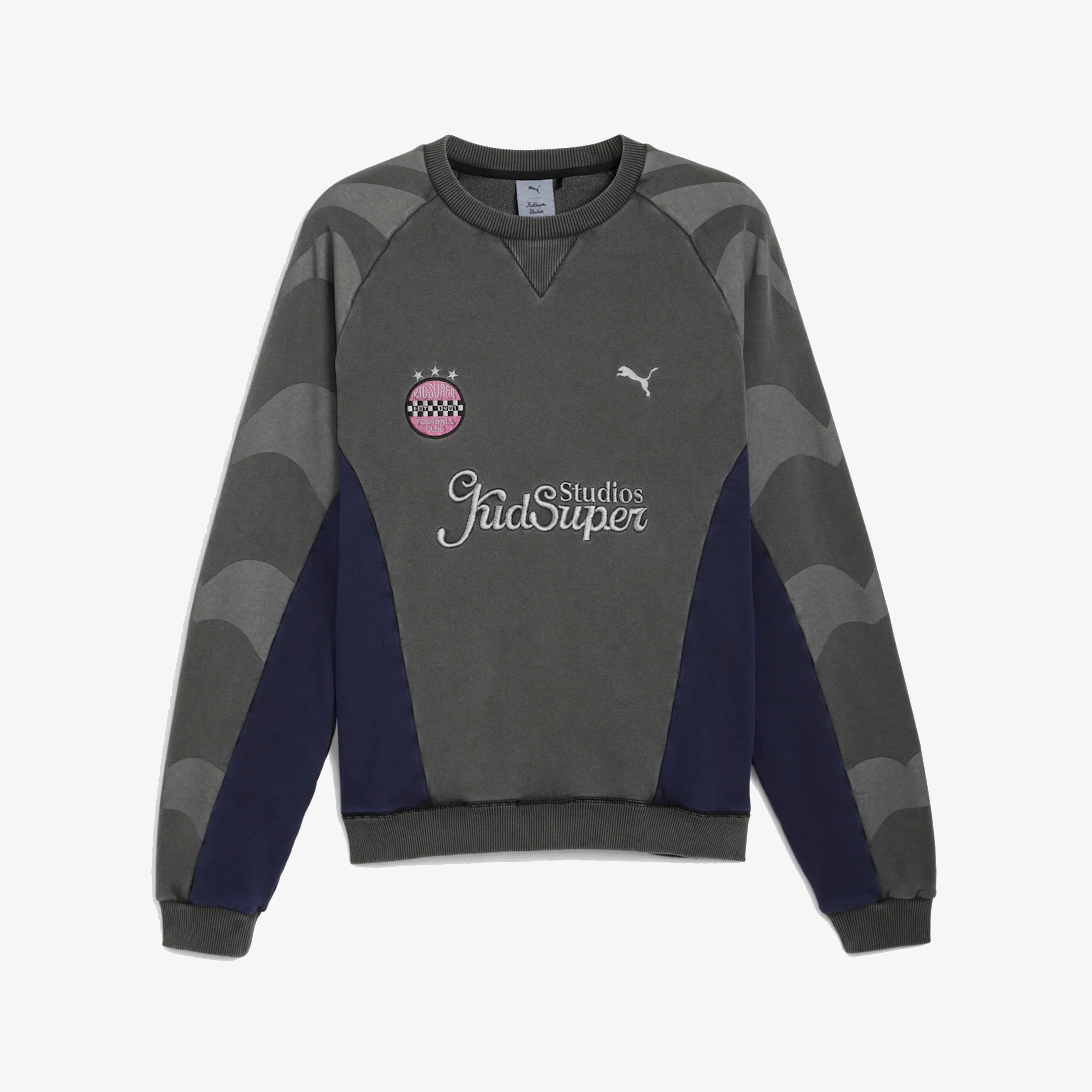 PUMA | x KIDSUPER CREW SWEAT { BLACK-NAVY - Image 3