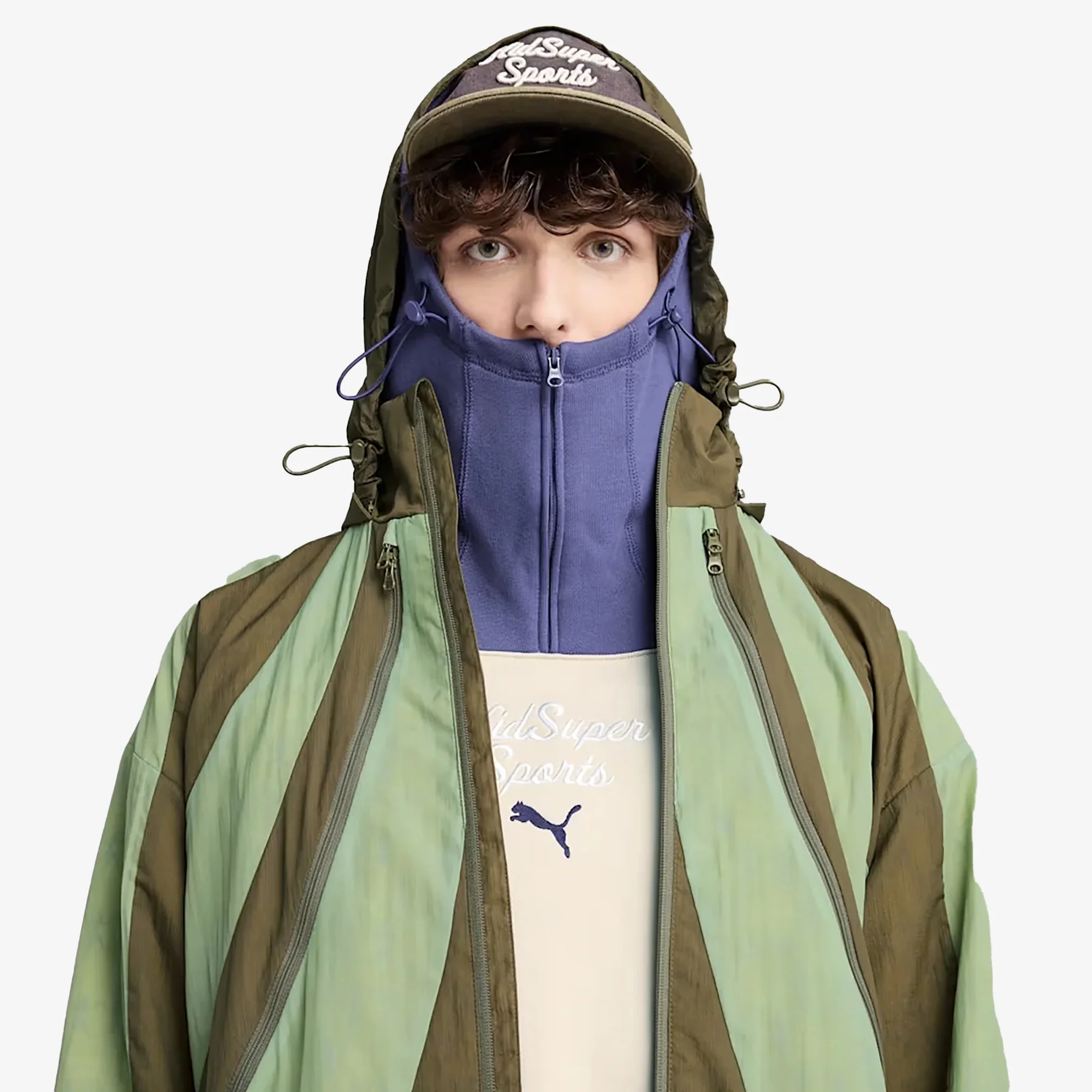 PUMA | X KIDSUPER FIT WINDBREAKER { DUSTY GREEN - Image 5