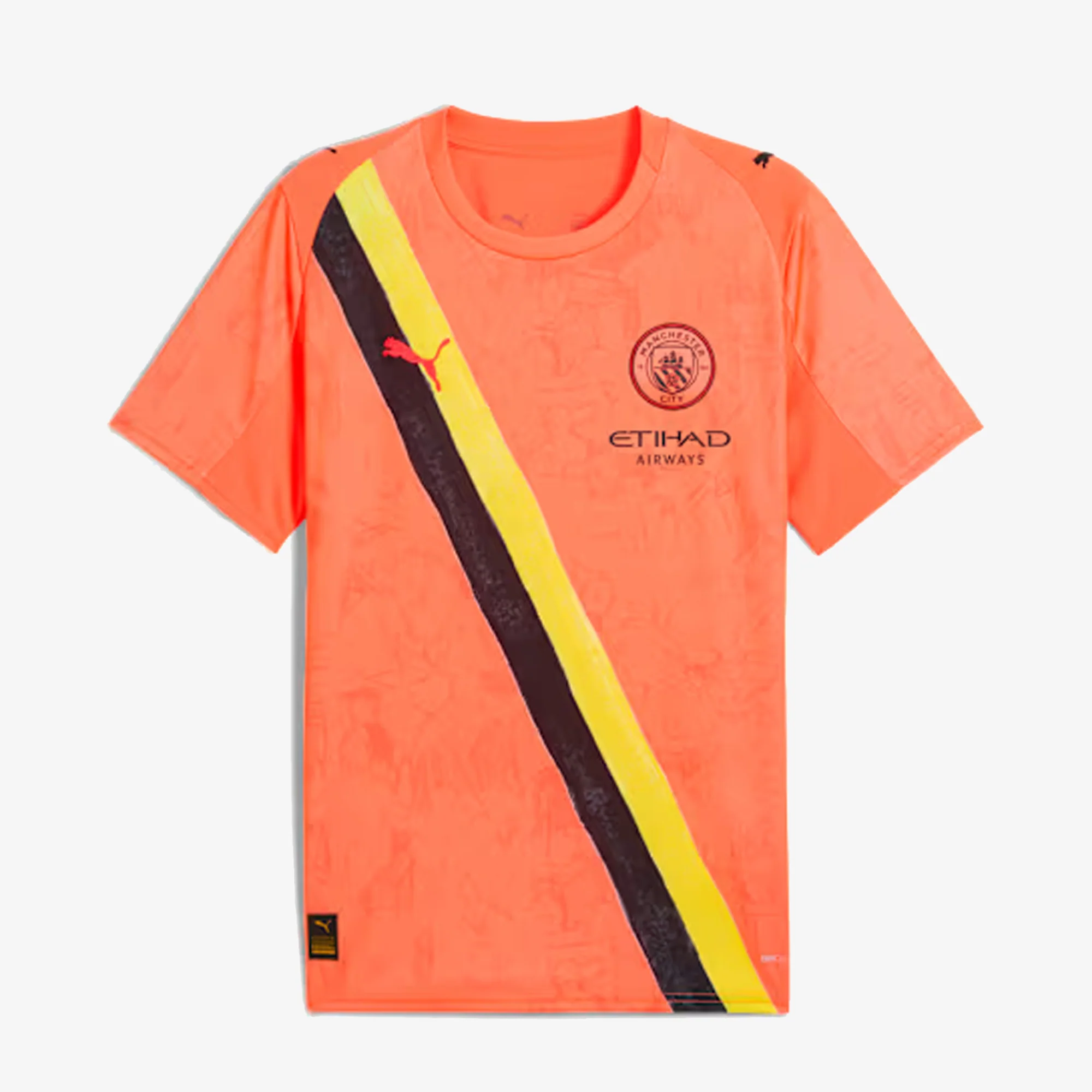 PUMA | X KIDSUPER MCFC PERFORMAANCE JERSEY { NEON SUN-PUMA BLACK - Image 5