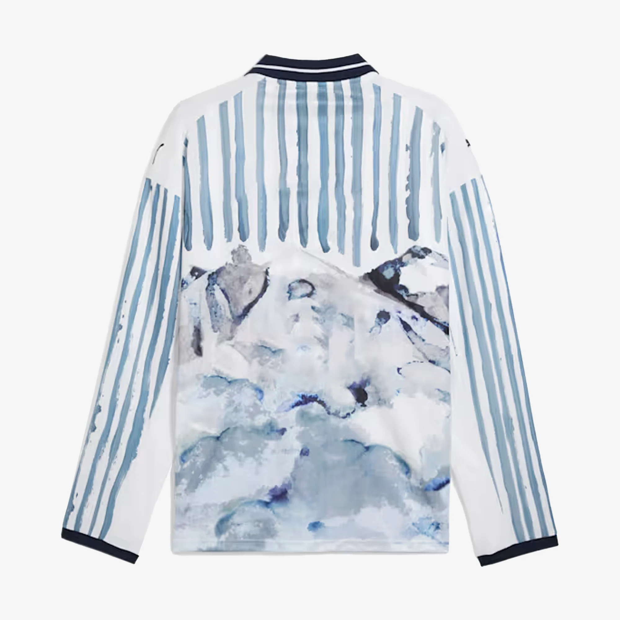 PUMA | x KIDSUPER MTY JACQUARD RETRO SHIRT { WHITE/DEEP NAVY - Image 2