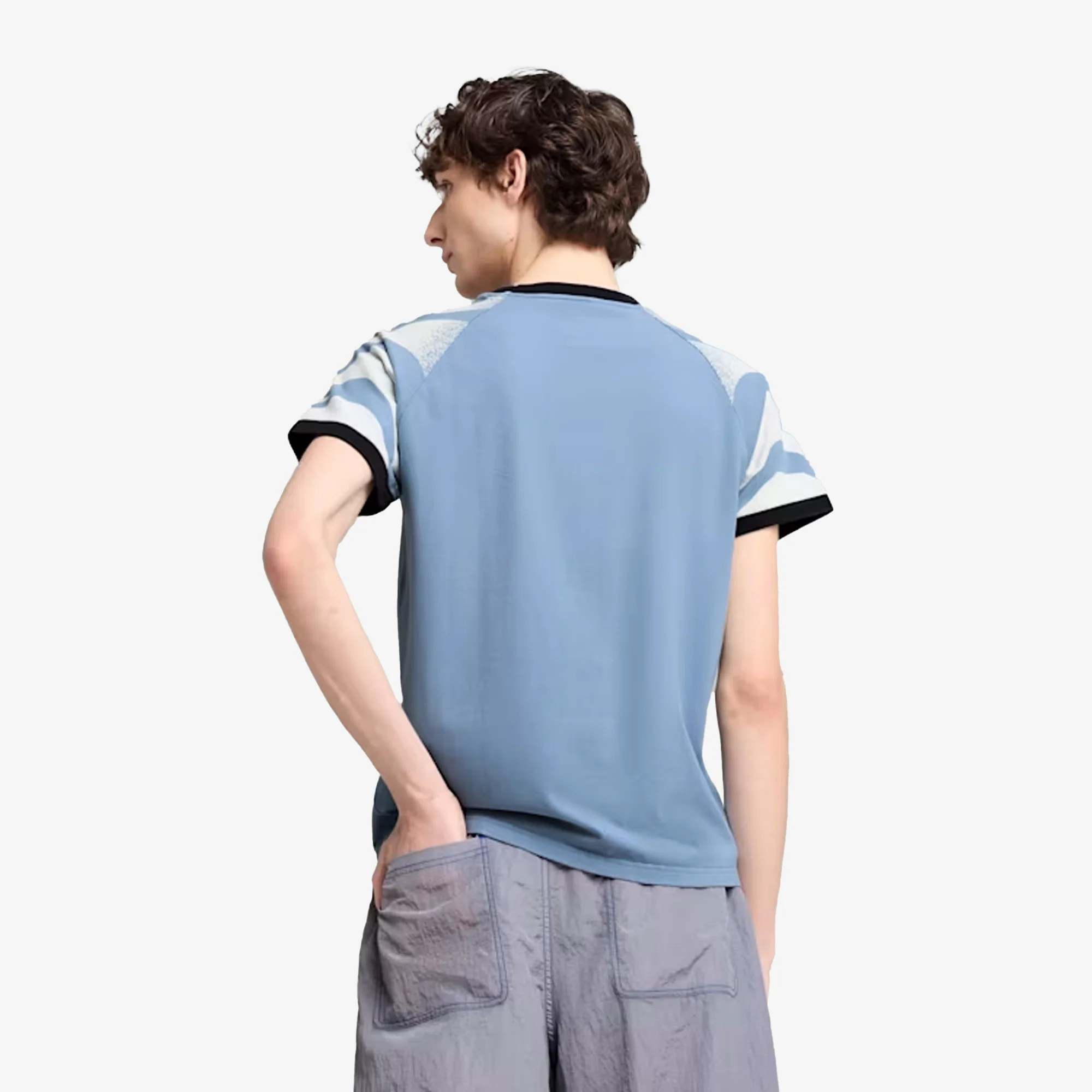 PUMA | x KIDSUPER SLIM FIT RINGER TEE { COOL BLUE - Image 2