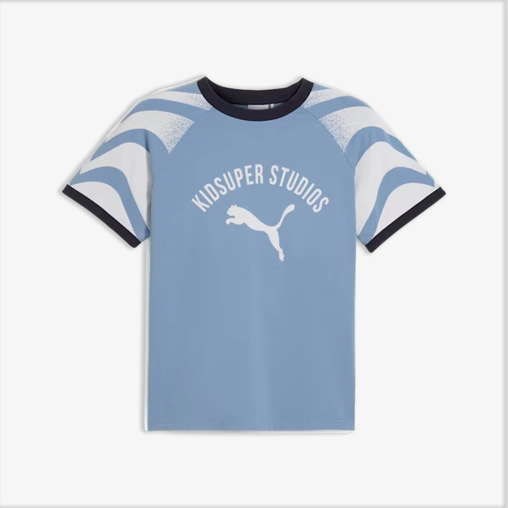 PUMA | x KIDSUPER SLIM FIT RINGER TEE { COOL BLUE - Image 3
